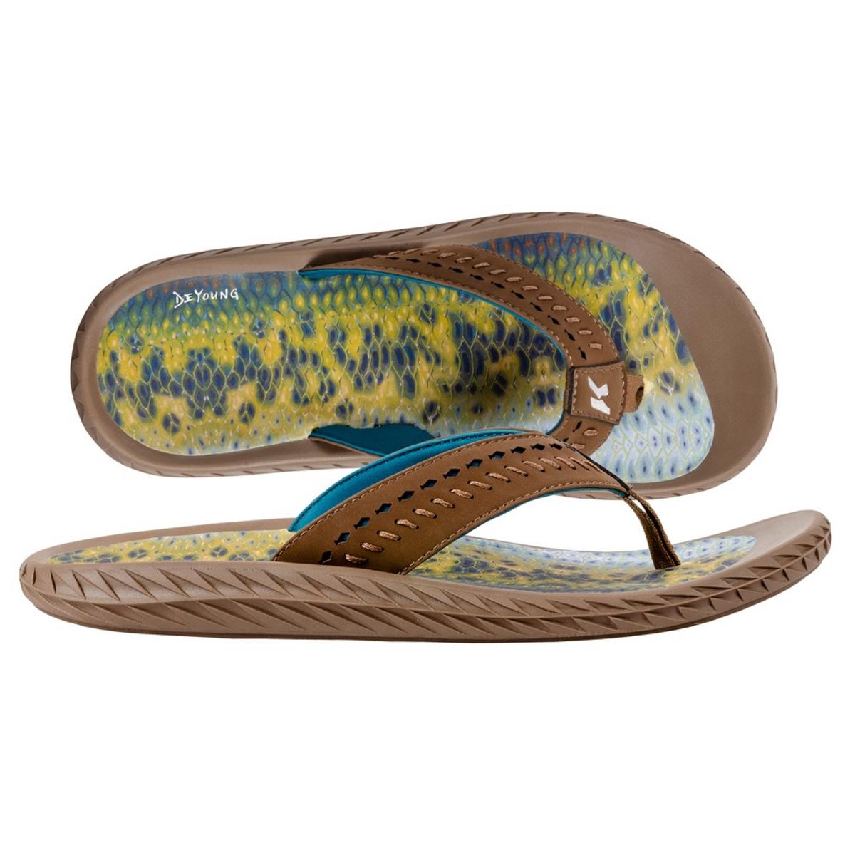 Korkers Fish Flip Bass with Fixed Kling-On Deck Soles Korkers Fish Flip Bass with Fixed Kling-On Deck Soles