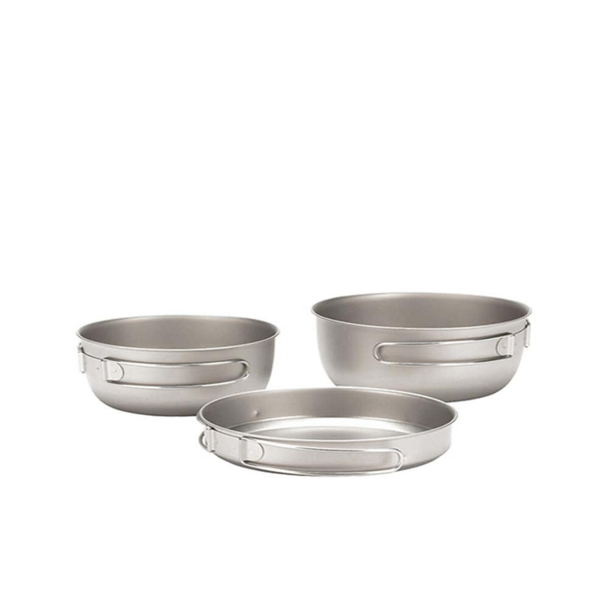 Snow Peak 3 Piece Titanium Cookset Snow Peak 3 Piece Titanium Cookset