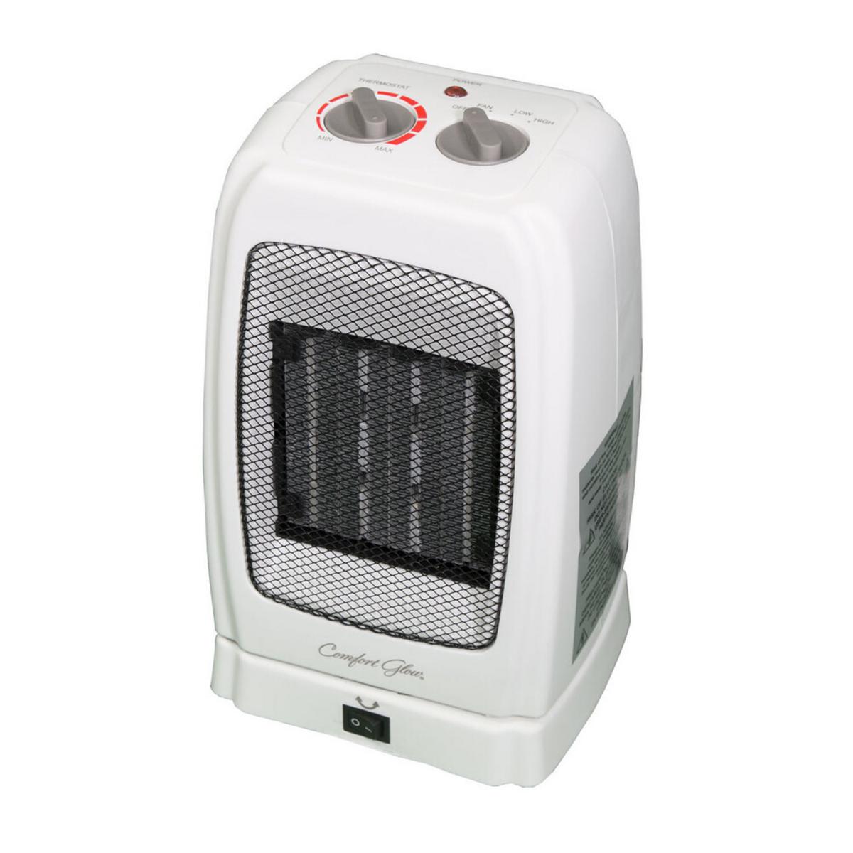 World Marketing Comfort Glow Oscillating Ceramic Heater - White World Marketing Comfort Glow Oscillating Ceramic Heater - White