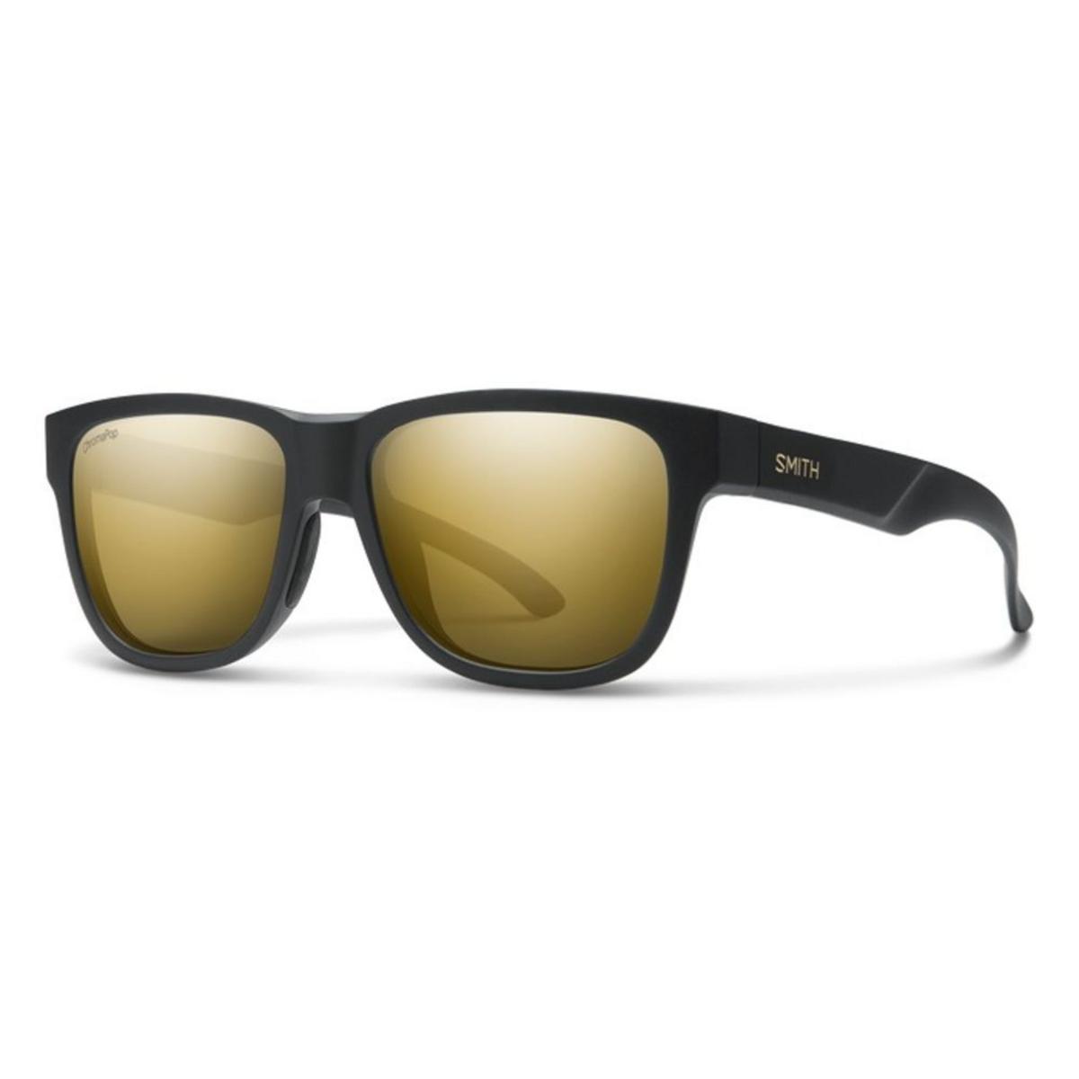 Smith Optics Lowdown Slim 2 Sunglasses ChromaPop Polarized Black Gold - Matte Black Gold Frame Smith Optics Lowdown Slim 2 Sunglasses ChromaPop Polarized Black Gold - Matte Black Gold Frame