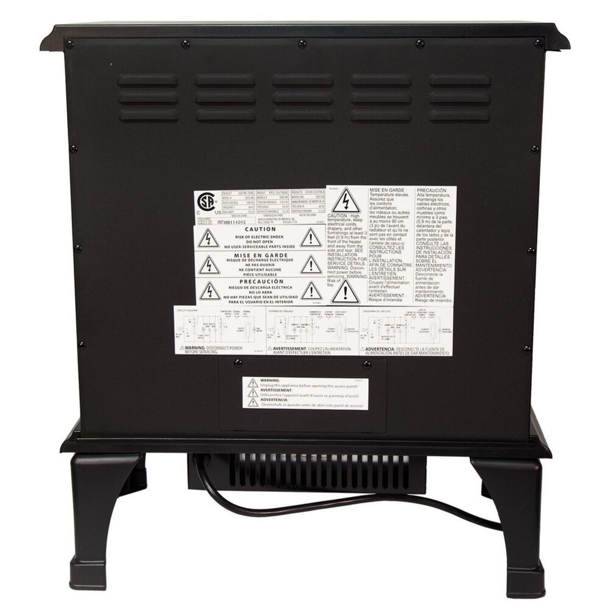 World Marketing Comfort Glow The Sanibel 3-Sided Infrared Quartz Electric Stove - Black World Marketing Comfort Glow The Sanibel 3-Sided Infrared Quartz Electric Stove - Black