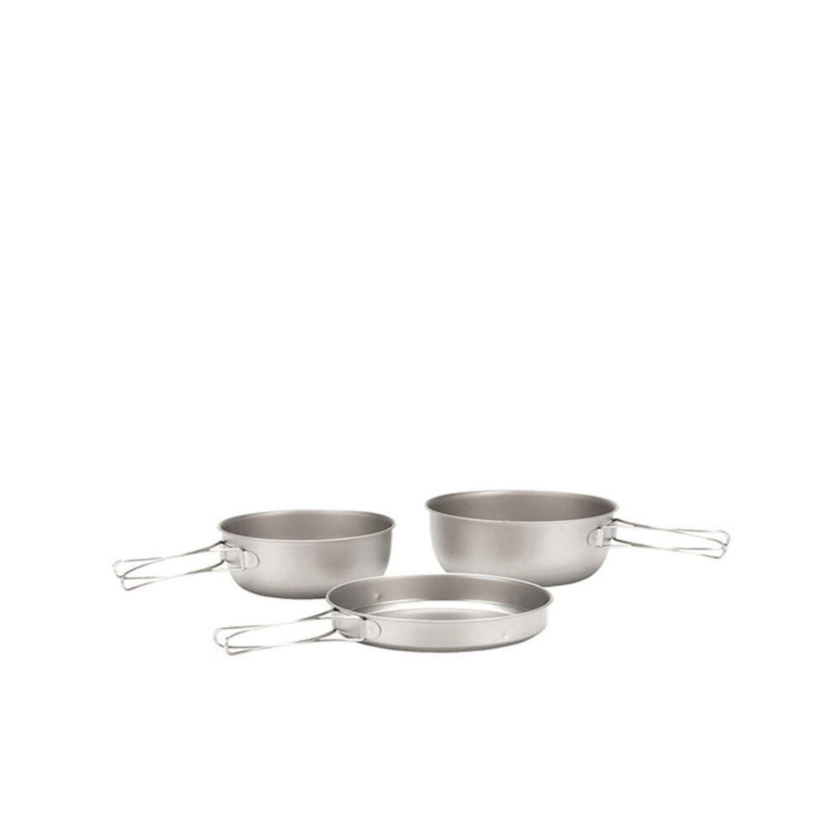 Snow Peak 3 Piece Titanium Cookset Snow Peak 3 Piece Titanium Cookset
