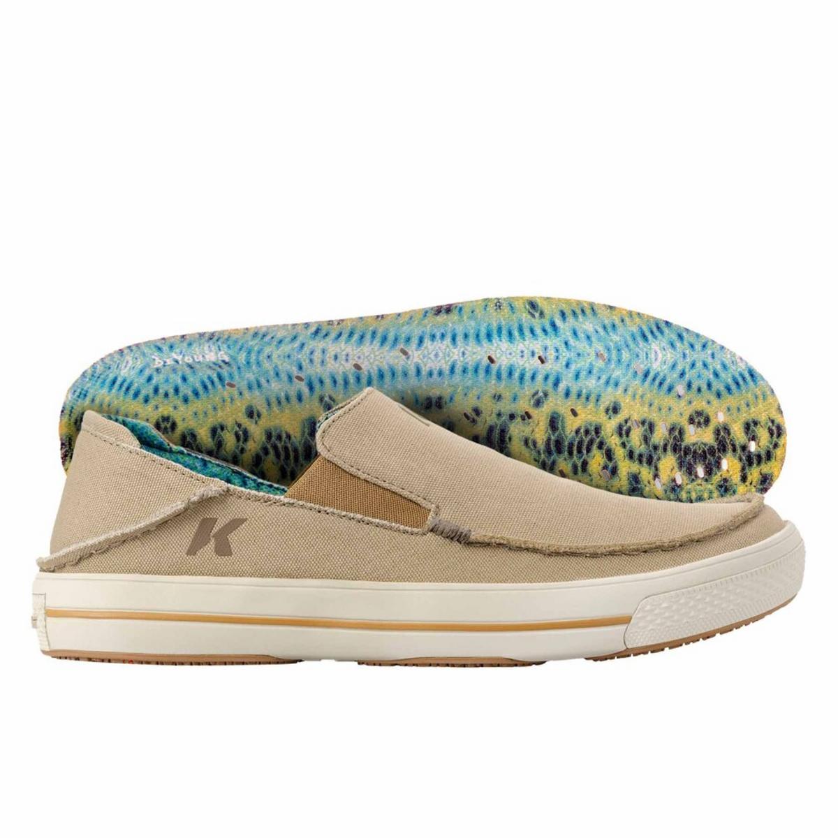 Korkers Fish Moc Bass with Fixed Kling-On Deck Soles Korkers Fish Moc Bass with Fixed Kling-On Deck Soles