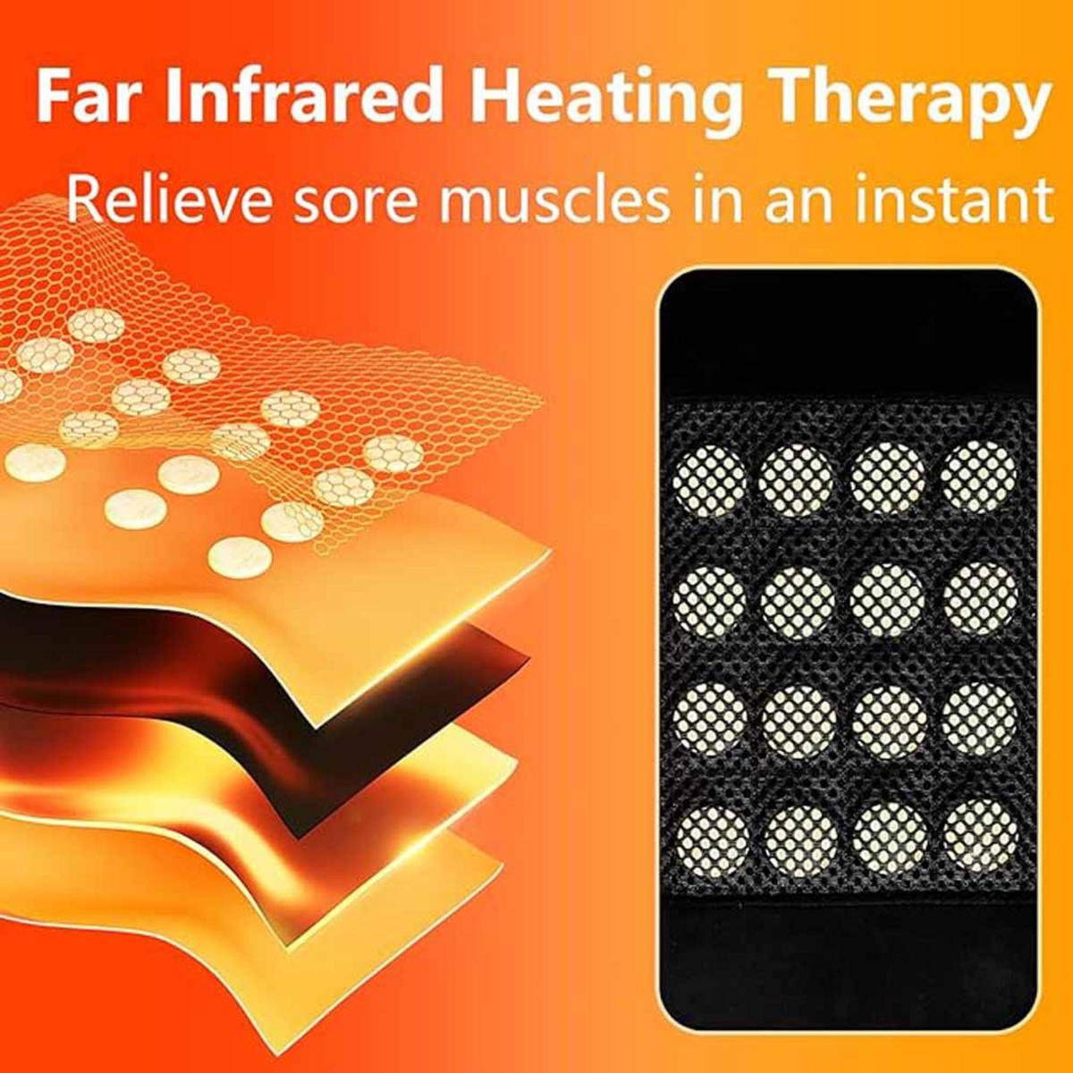 UTK Cordless Far Infrared Heating Pad, Wireless Heating Belt for Waist, Lumbar, Abdomen - Black UTK Cordless Far Infrared Heating Pad, Wireless Heating Belt for Waist, Lumbar, Abdomen - Black