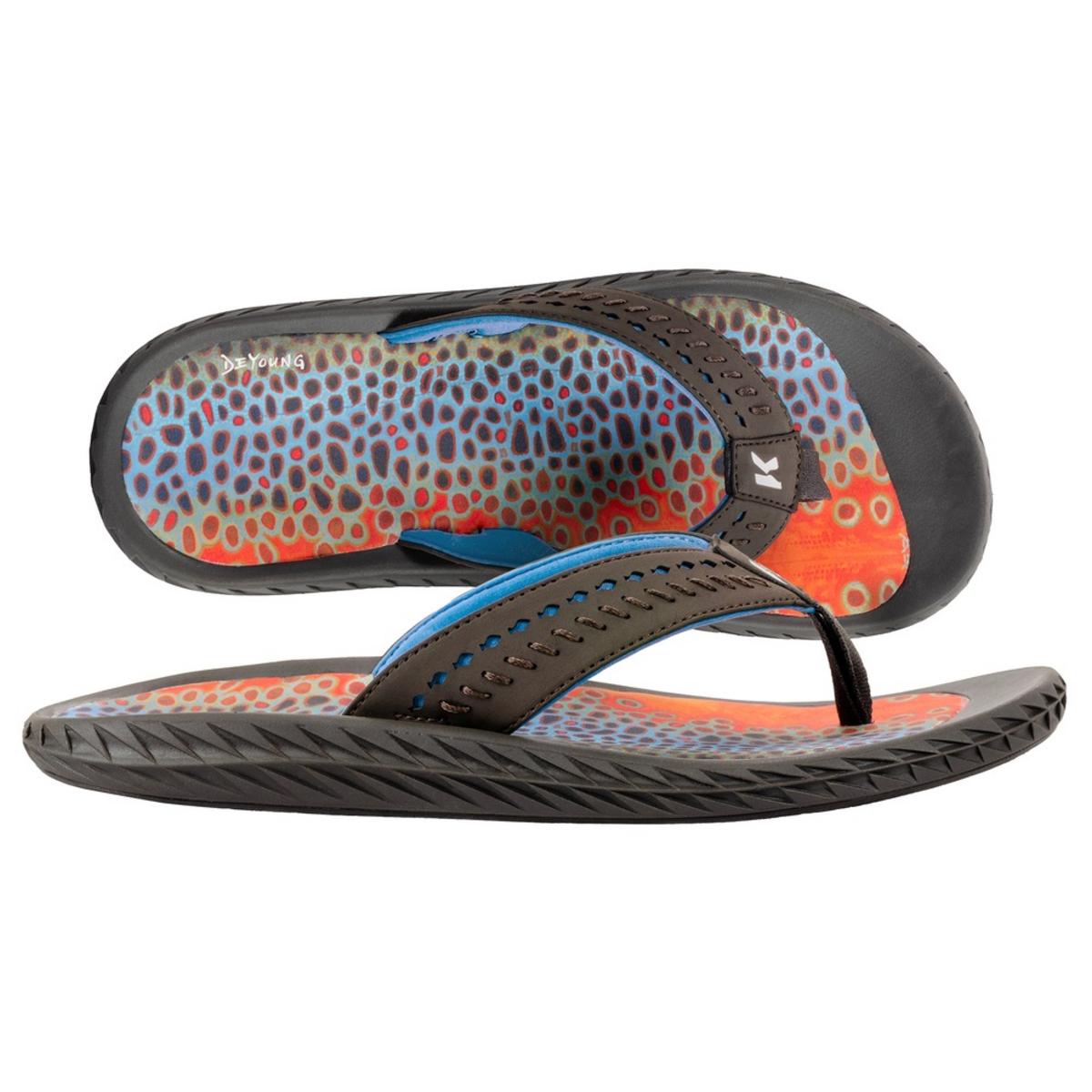 Korkers Fish Flip Brown Trout with Fixed Kling-On Deck Soles Korkers Fish Flip Brown Trout with Fixed Kling-On Deck Soles