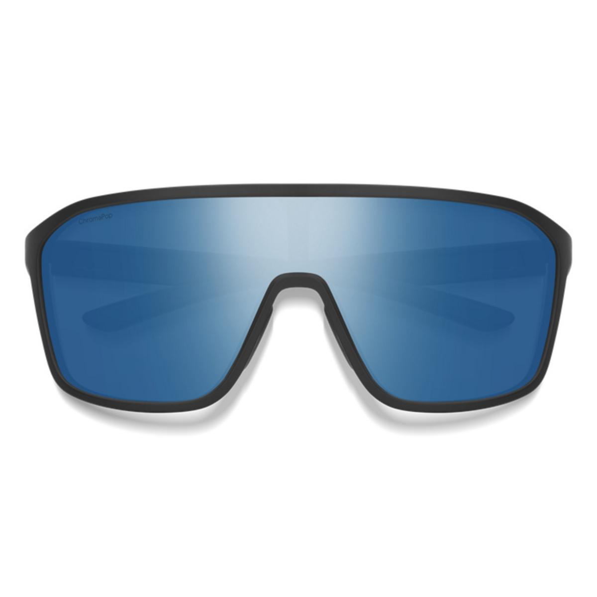 Smith Optics Boomtown Sunglasses ChromaPop Polarized Blue Mirror - Matte Black Frame Smith Optics Boomtown Sunglasses ChromaPop Polarized Blue Mirror - Matte Black Frame