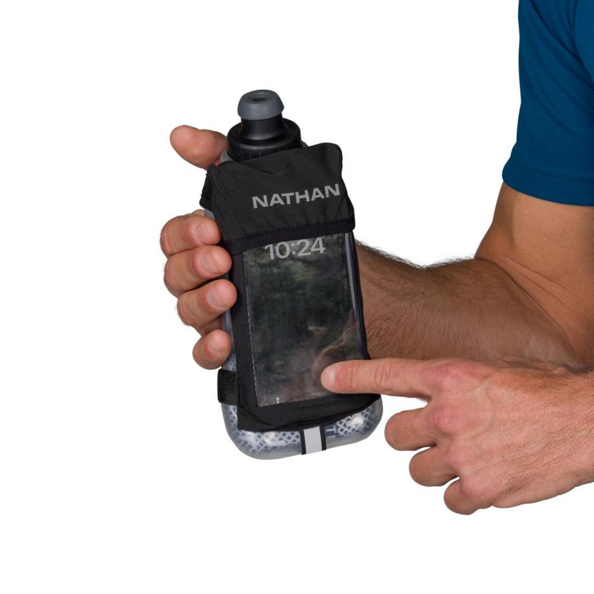 Nathan QuickSqueeze Plus View Insulated Handheld Bottle - 18oz/Black/Marine Blue Nathan QuickSqueeze Plus View Insulated Handheld Bottle - 18oz/Black/Marine Blue
