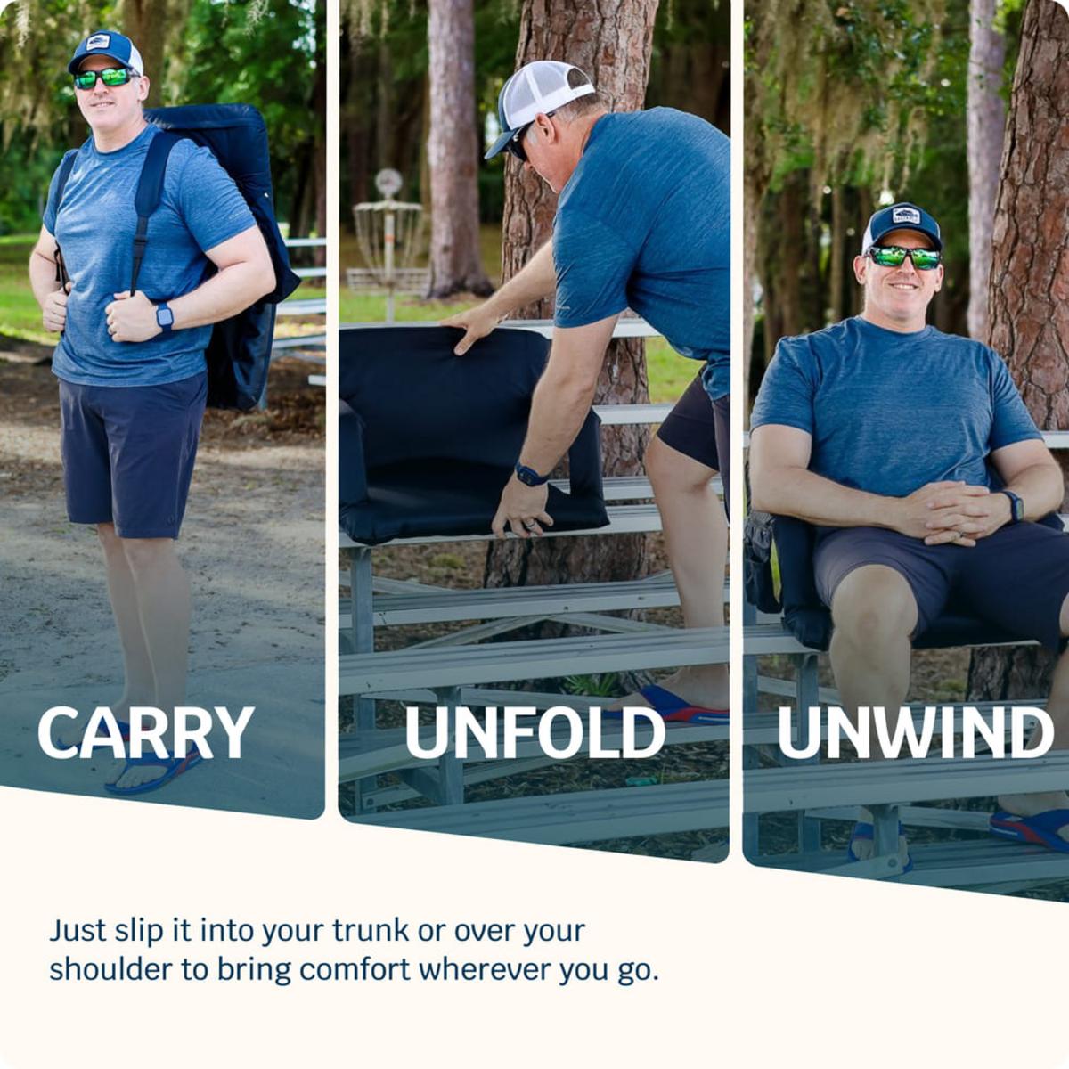 Alpcour Reclining Stadium Seat with Armrests and Side Pockets - Wide Alpcour Reclining Stadium Seat with Armrests and Side Pockets - Wide