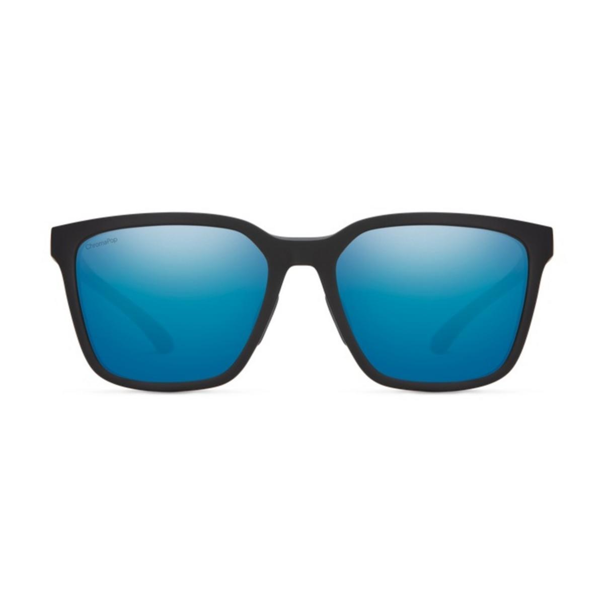Smith Optics Shoutout Sunglasses ChromaPop Polarized Blue Mirror - Matte Black Frame Smith Optics Shoutout Sunglasses ChromaPop Polarized Blue Mirror - Matte Black Frame