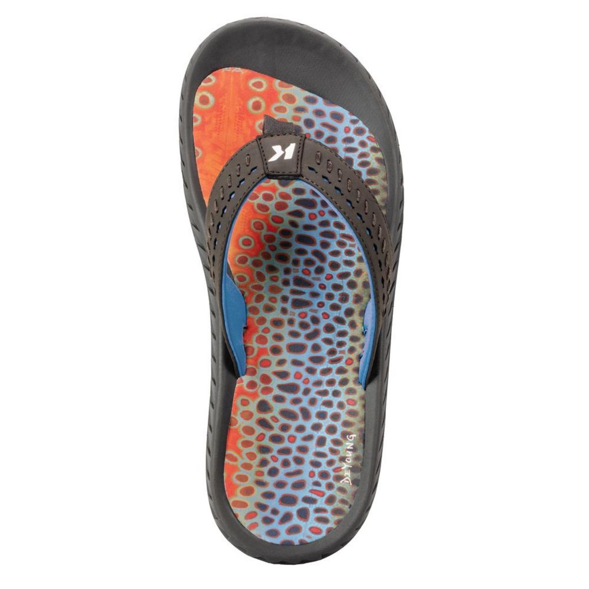 Korkers Fish Flip Brown Trout with Fixed Kling-On Deck Soles Korkers Fish Flip Brown Trout with Fixed Kling-On Deck Soles