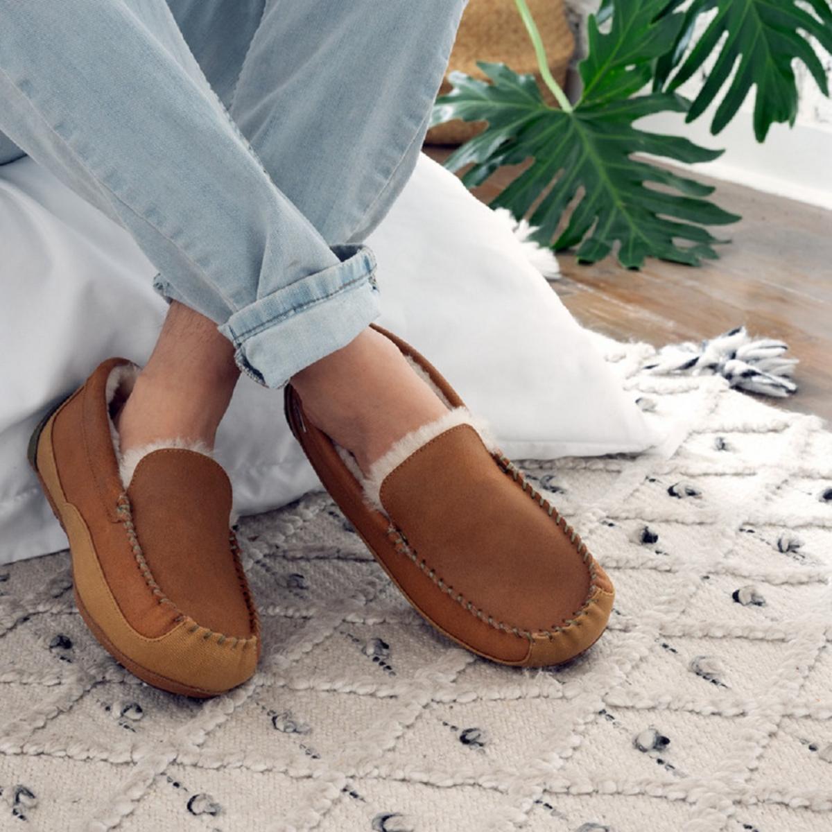 Acorn Men's Hamilton Suede Driving Moccasin Slippers Acorn Men's Hamilton Suede Driving Moccasin Slippers