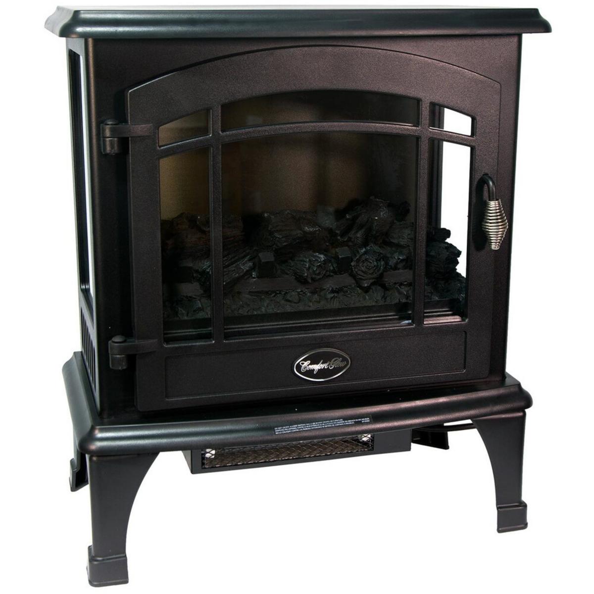 World Marketing Comfort Glow The Sanibel 3-Sided Infrared Quartz Electric Stove - Black World Marketing Comfort Glow The Sanibel 3-Sided Infrared Quartz Electric Stove - Black