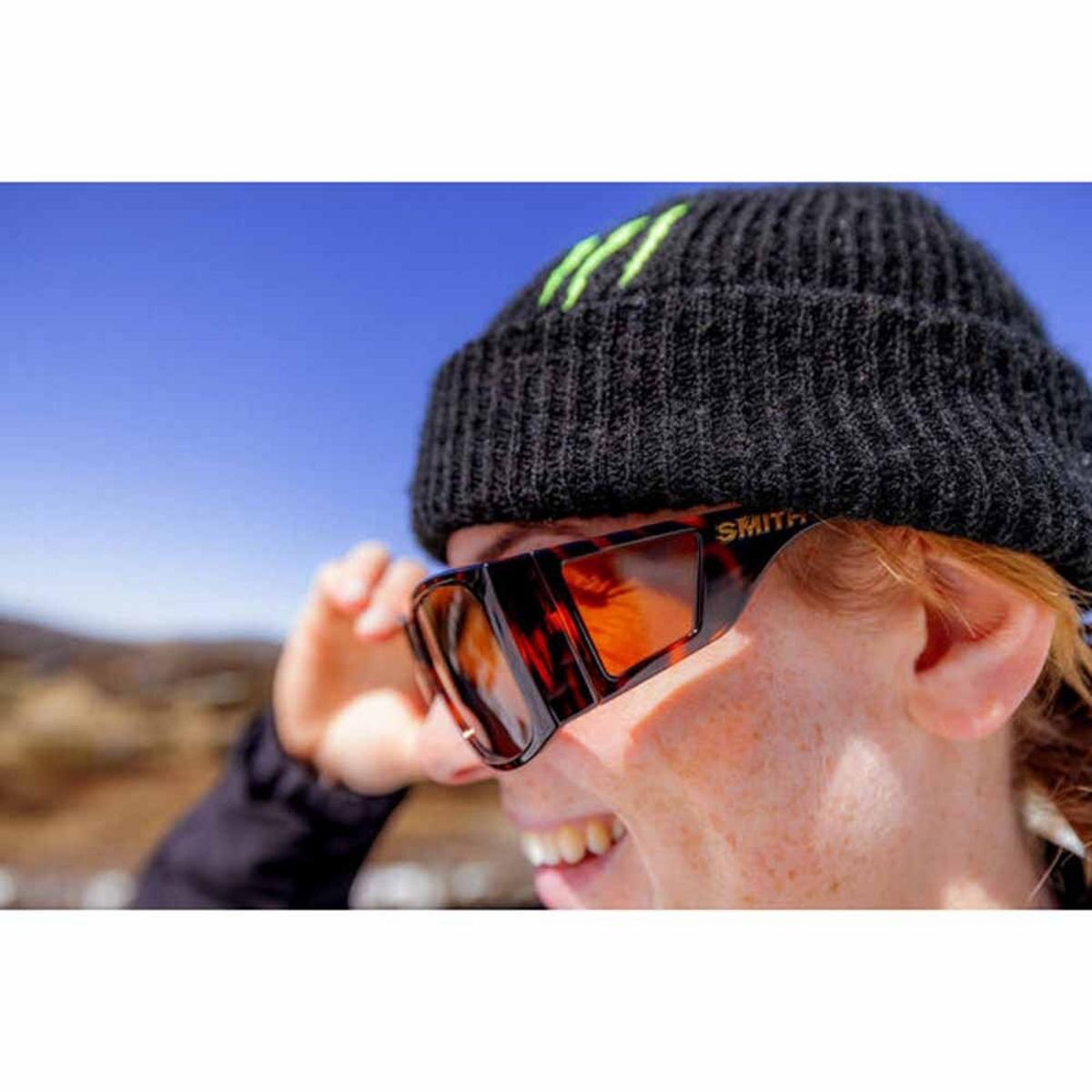 Smith Optics Monroe Peak Sunglasses ChromaPop Polarized Bronze Mirror - Matte Gray Marble Frame Smith Optics Monroe Peak Sunglasses ChromaPop Polarized Bronze Mirror - Matte Gray Marble Frame