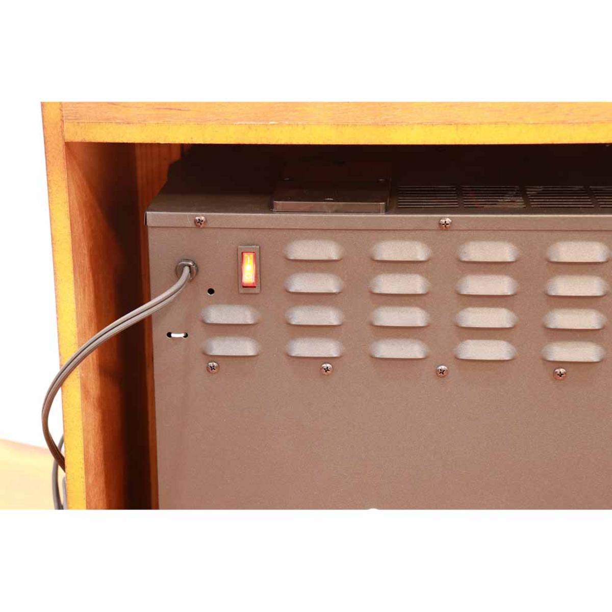 World Marketing Comfort Glow Electric Quartz Fireplace - French Walnut World Marketing Comfort Glow Electric Quartz Fireplace - French Walnut