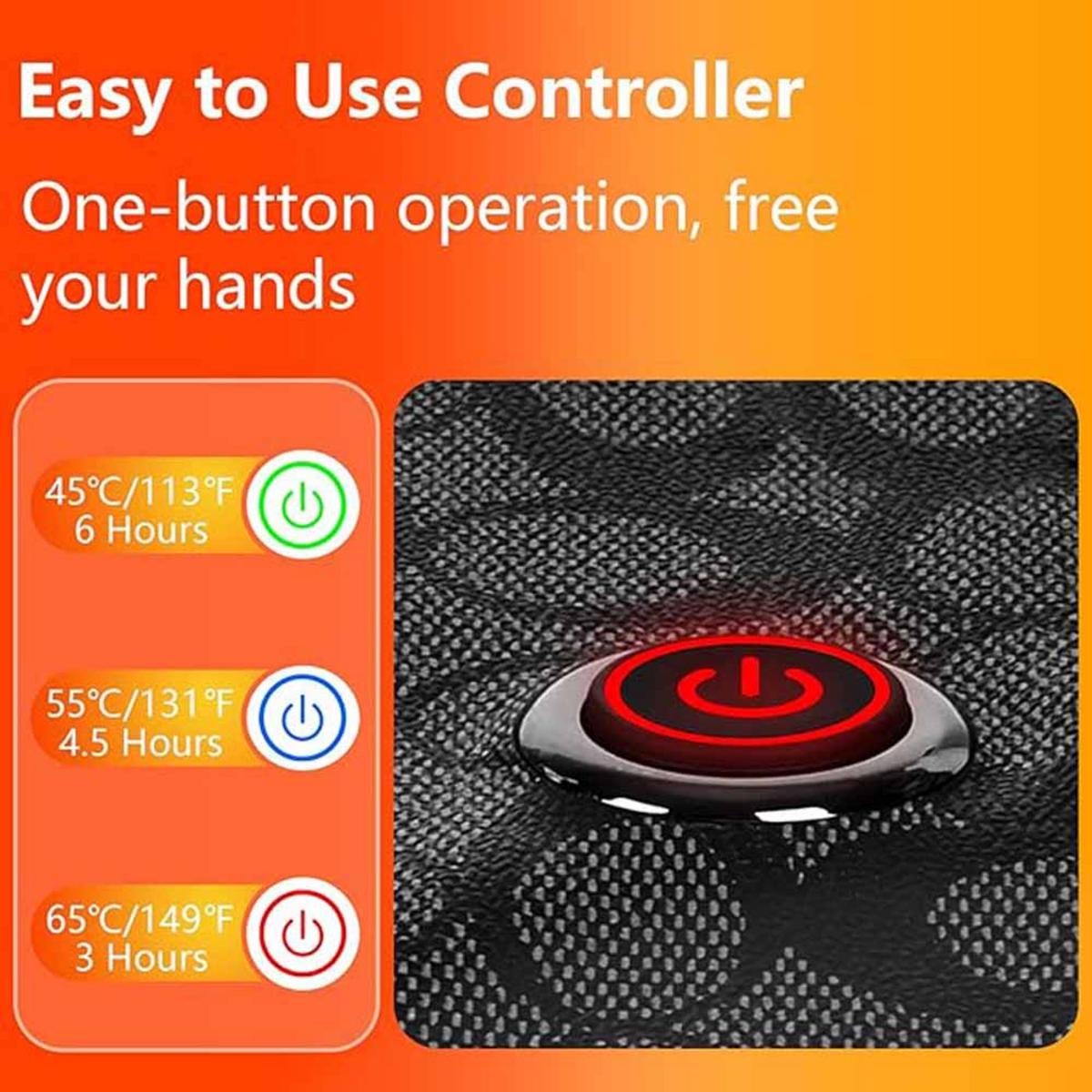 UTK Cordless Far Infrared Heating Pad, Wireless Heating Belt for Waist, Lumbar, Abdomen - Black UTK Cordless Far Infrared Heating Pad, Wireless Heating Belt for Waist, Lumbar, Abdomen - Black