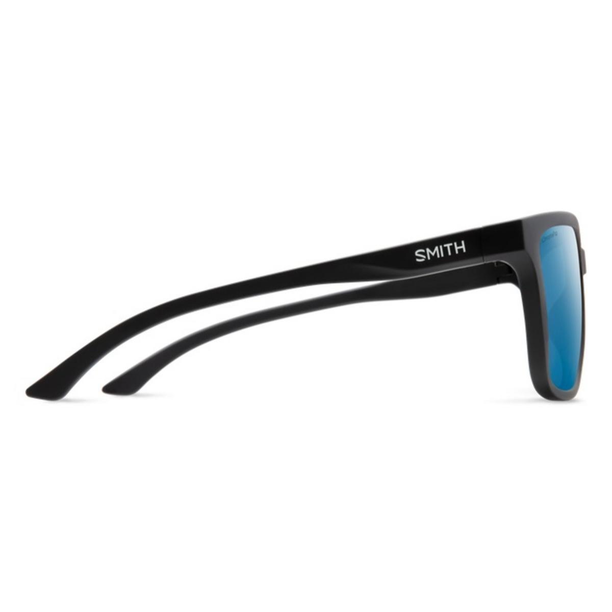 Smith Optics Shoutout Sunglasses ChromaPop Polarized Blue Mirror - Matte Black Frame Smith Optics Shoutout Sunglasses ChromaPop Polarized Blue Mirror - Matte Black Frame