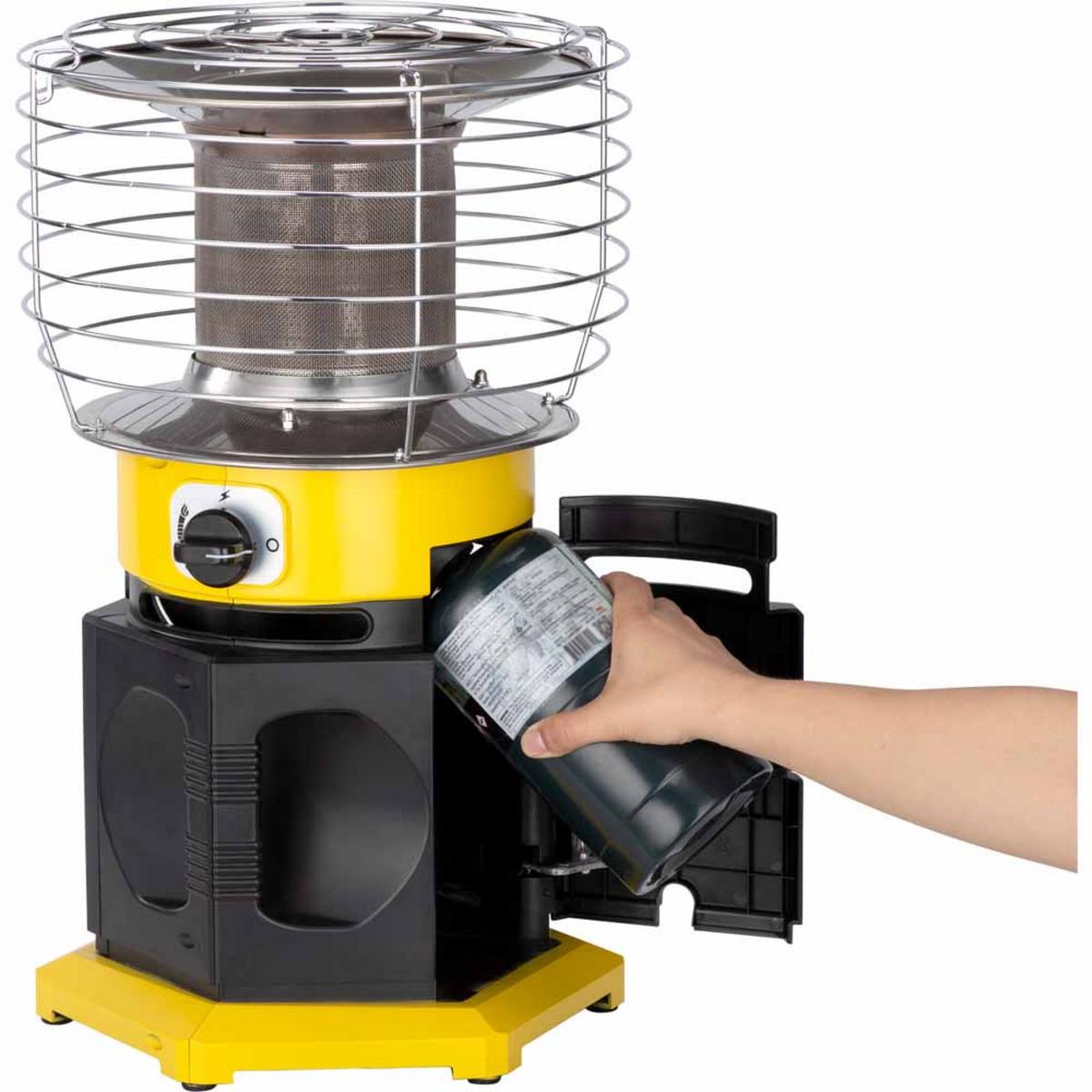 World Marketing Double Tank Portable 360° Indoor Outdoor Propane Heater - Black/Yellow World Marketing Double Tank Portable 360° Indoor Outdoor Propane Heater - Black/Yellow