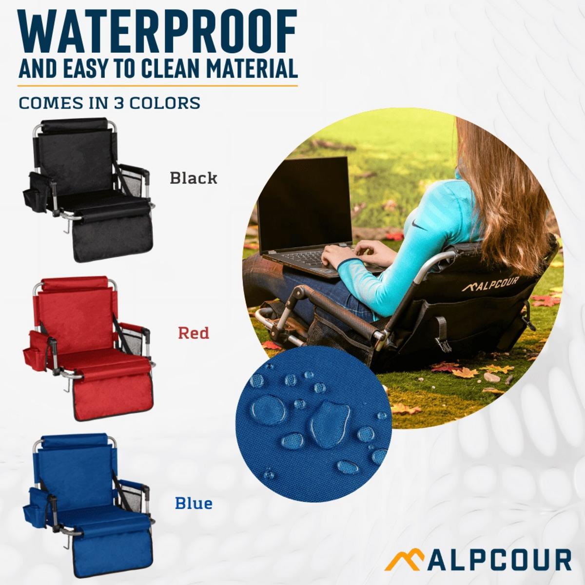 Alpcour Foldable Stadium Seat with Armrests Alpcour Foldable Stadium Seat with Armrests