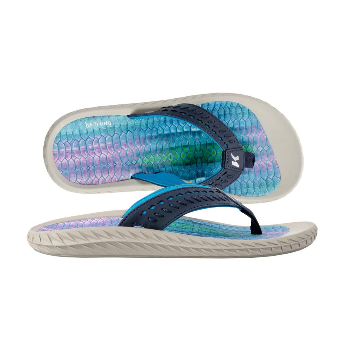 Korkers Women's Fish Flip Tarpon with Fixed Kling-On Deck Soles (Size 7) Korkers Women's Fish Flip Tarpon with Fixed Kling-On Deck Soles (Size 7)