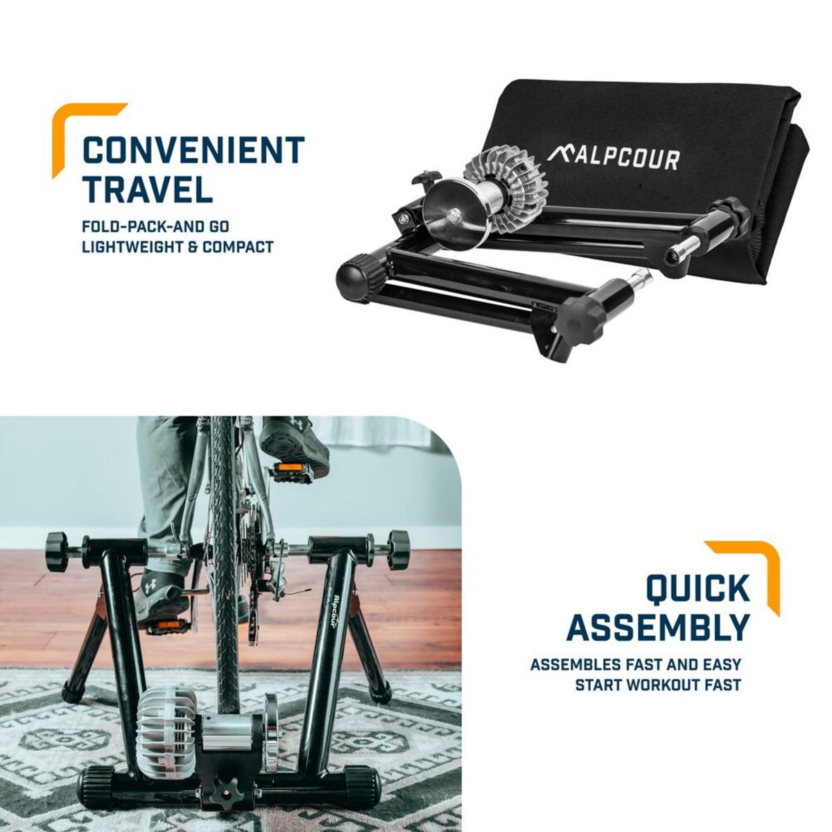 Alpcour Bike Trainer Stand with Fluid Flywheel Alpcour Bike Trainer Stand with Fluid Flywheel
