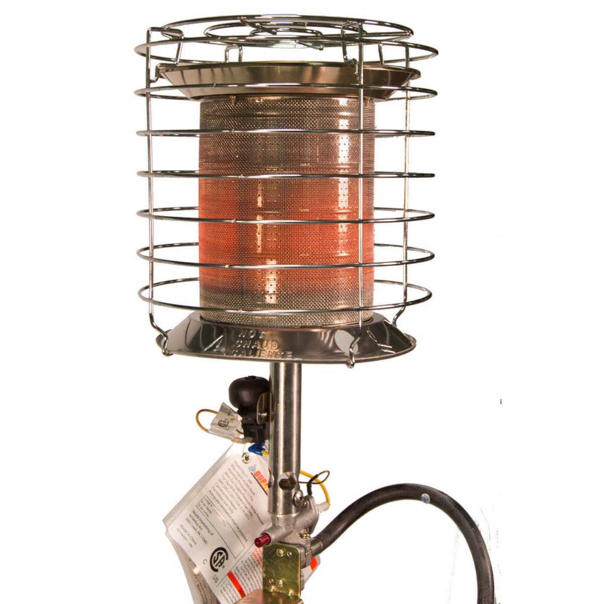 World Marketing 360° Propane(LP) Tank Top Heater with Safety Tip-Over - Match Ignition/Silver World Marketing 360° Propane(LP) Tank Top Heater with Safety Tip-Over - Match Ignition/Silver
