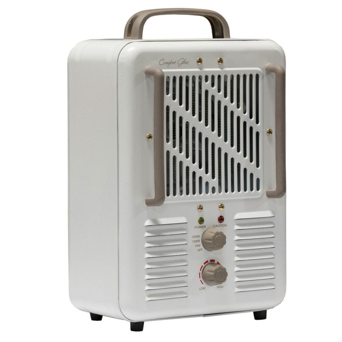 World Marketing Comfort Glow Milkhouse Style Electric Heater with 3-prong Grounded Plug - White World Marketing Comfort Glow Milkhouse Style Electric Heater with 3-prong Grounded Plug - White