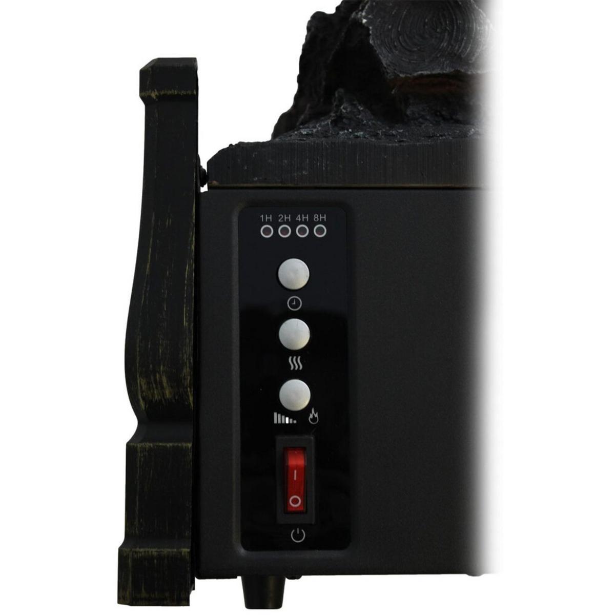 World Marketing Comfort Glow Electric Log Set, Heater with Firebox Projection - Black World Marketing Comfort Glow Electric Log Set, Heater with Firebox Projection - Black