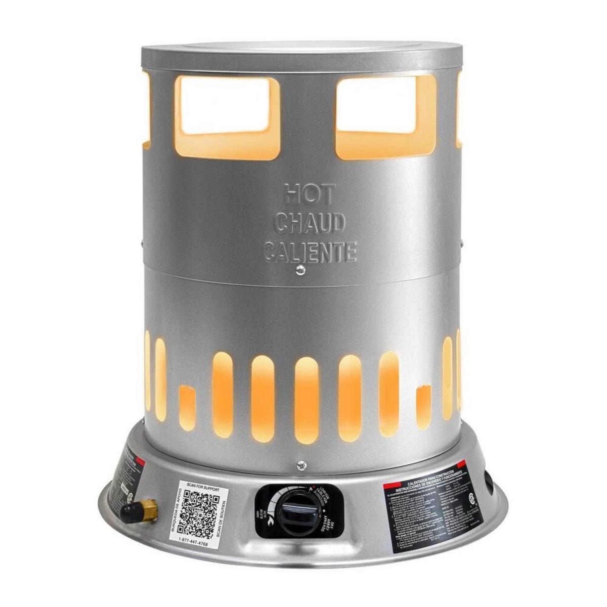 World Marketing 50-80,000 BTU Propane (LP) Convection Heater - Silver World Marketing 50-80,000 BTU Propane (LP) Convection Heater - Silver