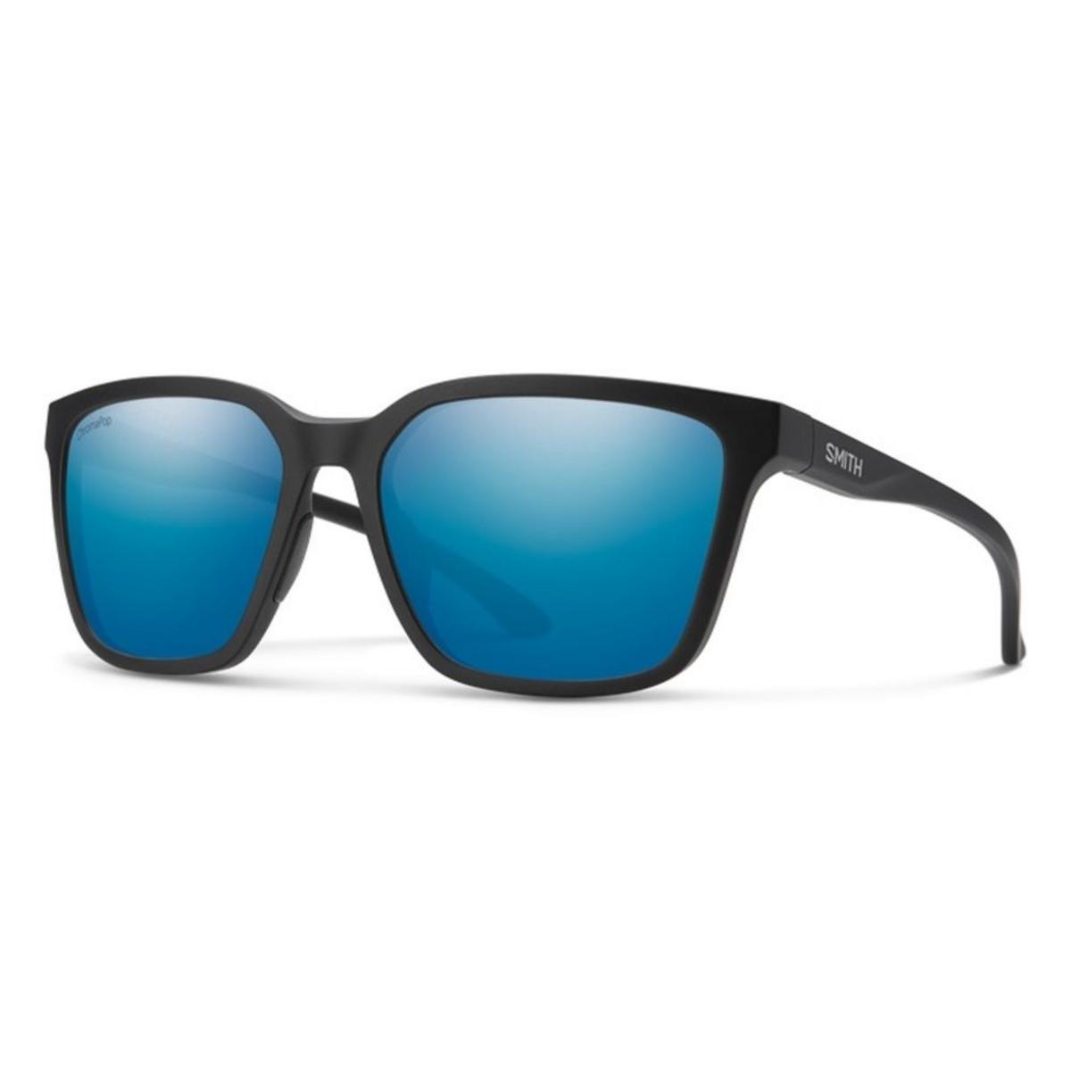 Smith Optics Shoutout Sunglasses ChromaPop Polarized Blue Mirror - Matte Black Frame Smith Optics Shoutout Sunglasses ChromaPop Polarized Blue Mirror - Matte Black Frame