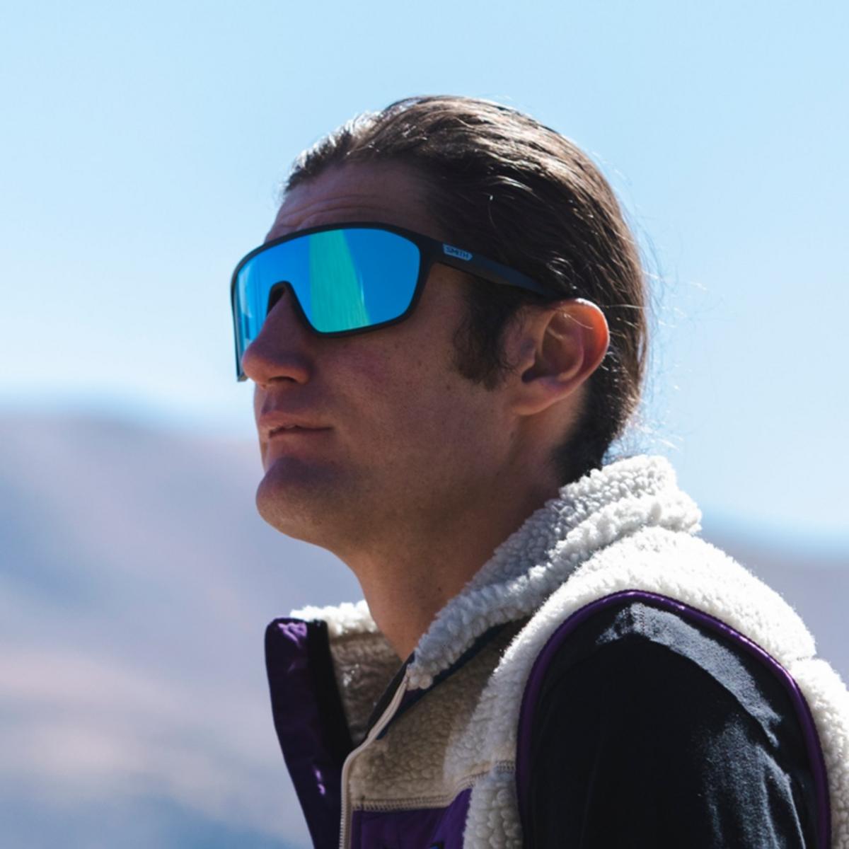 Smith Optics Boomtown Sunglasses ChromaPop Polarized Blue Mirror - Matte Black Frame Smith Optics Boomtown Sunglasses ChromaPop Polarized Blue Mirror - Matte Black Frame