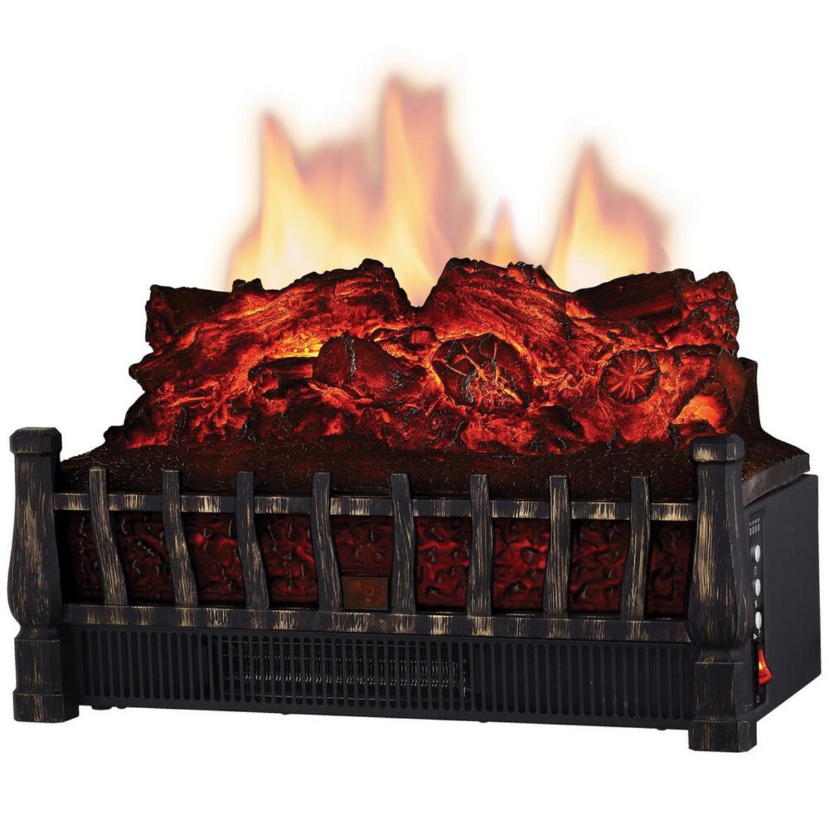 World Marketing Comfort Glow Electric Log Set, Heater with Firebox Projection - Black World Marketing Comfort Glow Electric Log Set, Heater with Firebox Projection - Black
