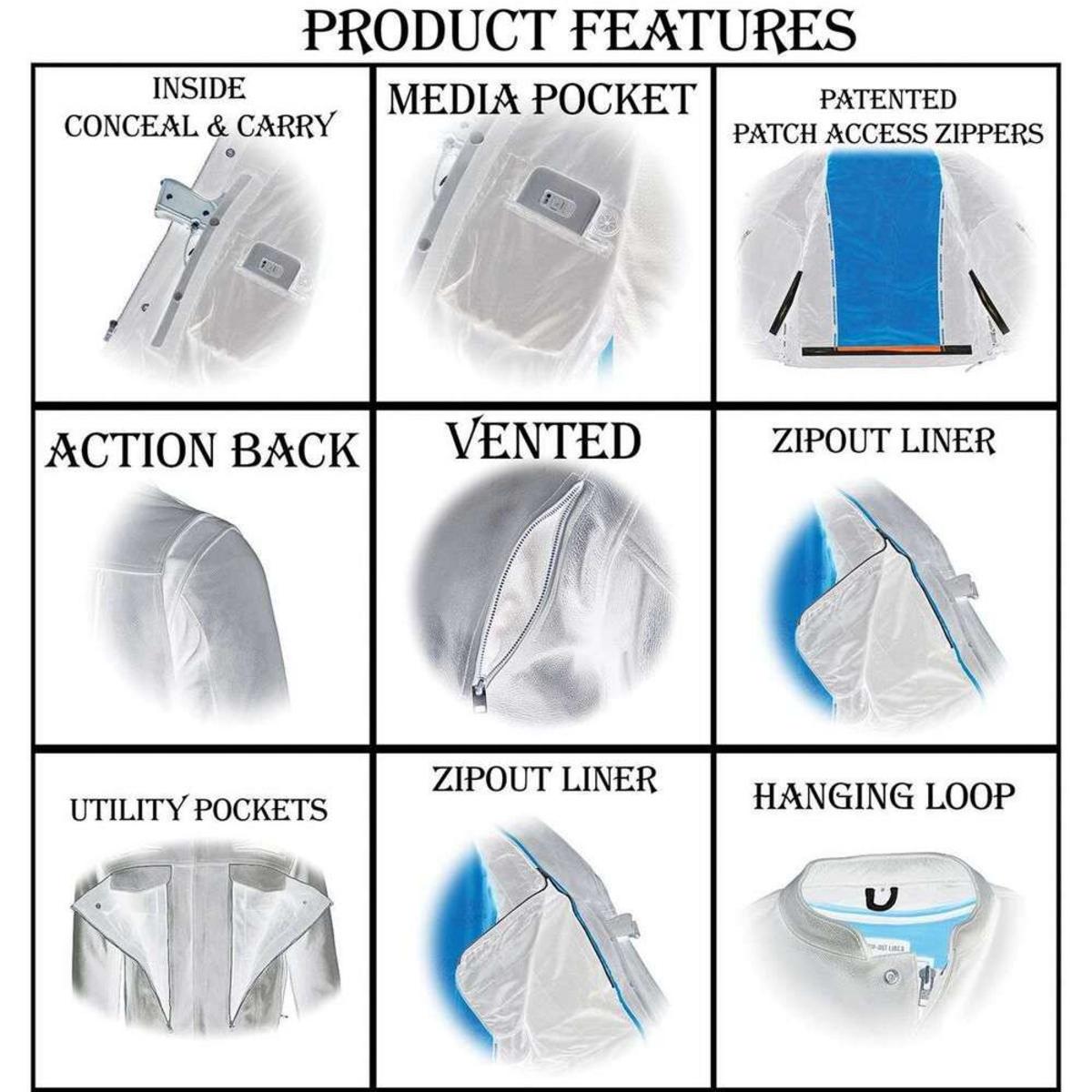 Milwaukee Leather Men's Cool-Tec Real Leather Scooter Style Motorcycle Jacket with Utility Pockets Milwaukee Leather Men's Cool-Tec Real Leather Scooter Style Motorcycle Jacket with Utility Pockets