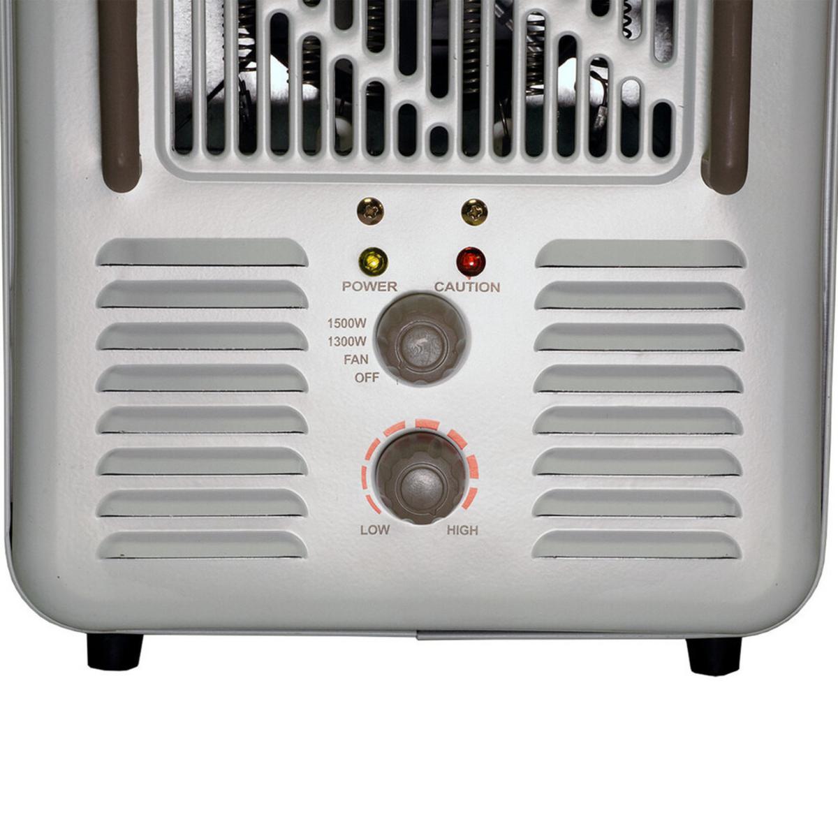 World Marketing Comfort Glow Milkhouse Style Electric Heater with 3-prong Grounded Plug - White World Marketing Comfort Glow Milkhouse Style Electric Heater with 3-prong Grounded Plug - White