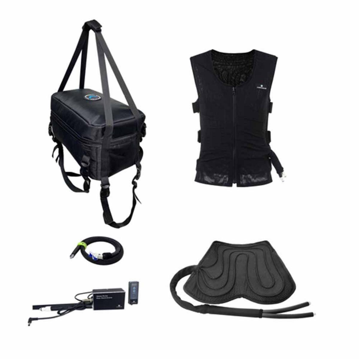 CompCooler Motorcycle Rider Solo System with Seat Cooling Pad 12V Flow Control Mode CompCooler Motorcycle Rider Solo System with Seat Cooling Pad 12V Flow Control Mode