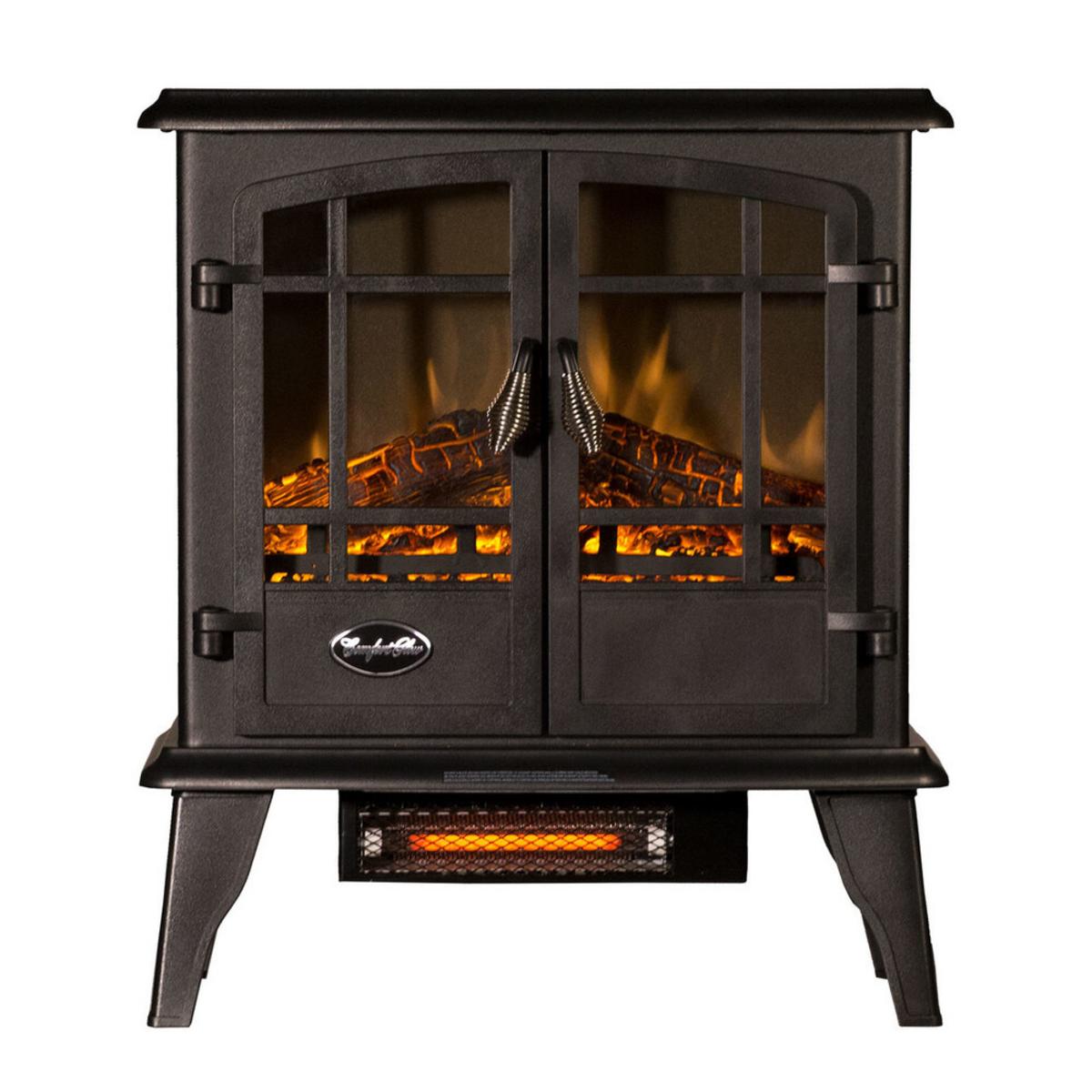 World Marketing Comfort Glow The Keystone Infrared Quartz Electric Stove - Black World Marketing Comfort Glow The Keystone Infrared Quartz Electric Stove - Black