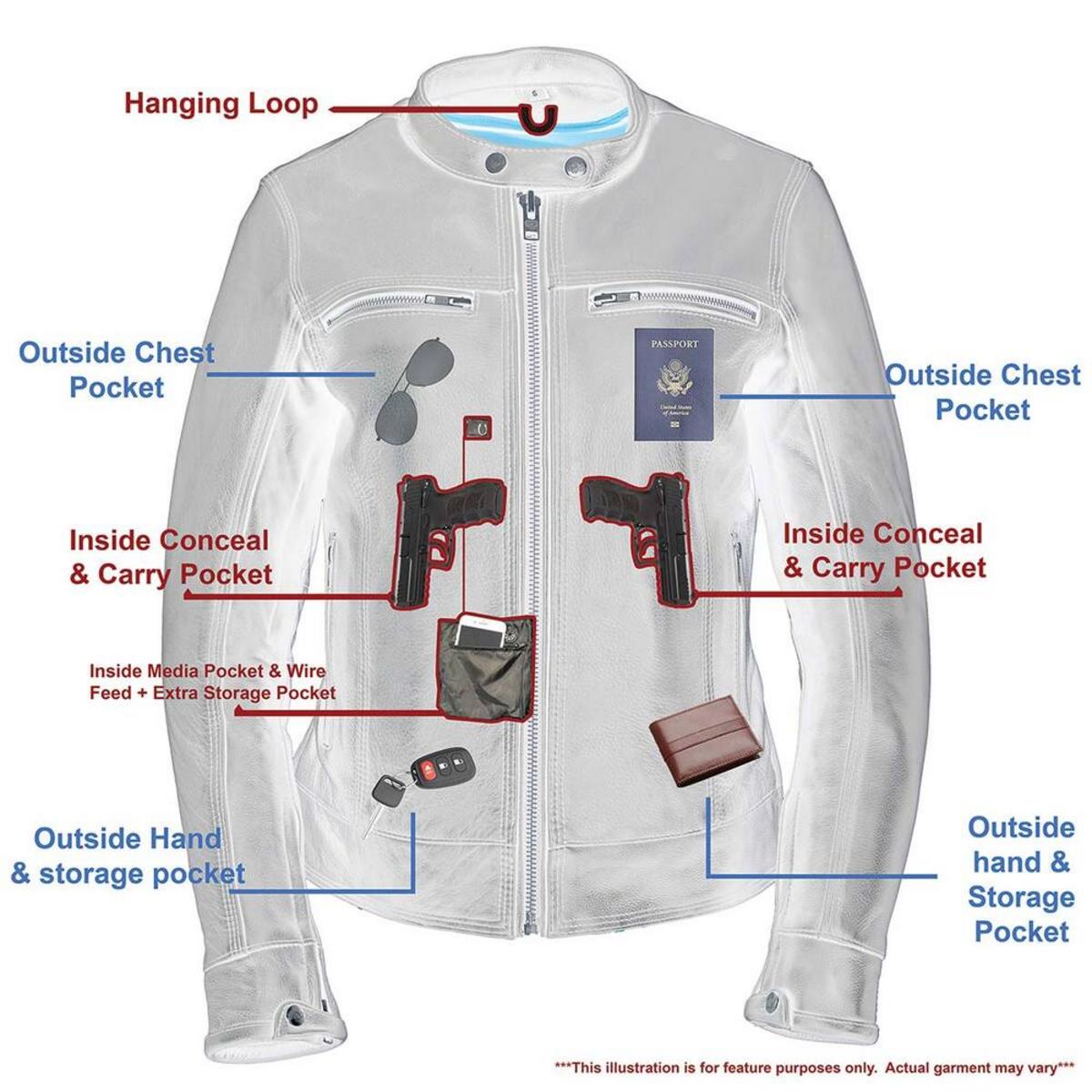 Milwaukee Leather Women's Cool-Tec Leather Scooter Triple Stitch Jacket Milwaukee Leather Women's Cool-Tec Leather Scooter Triple Stitch Jacket