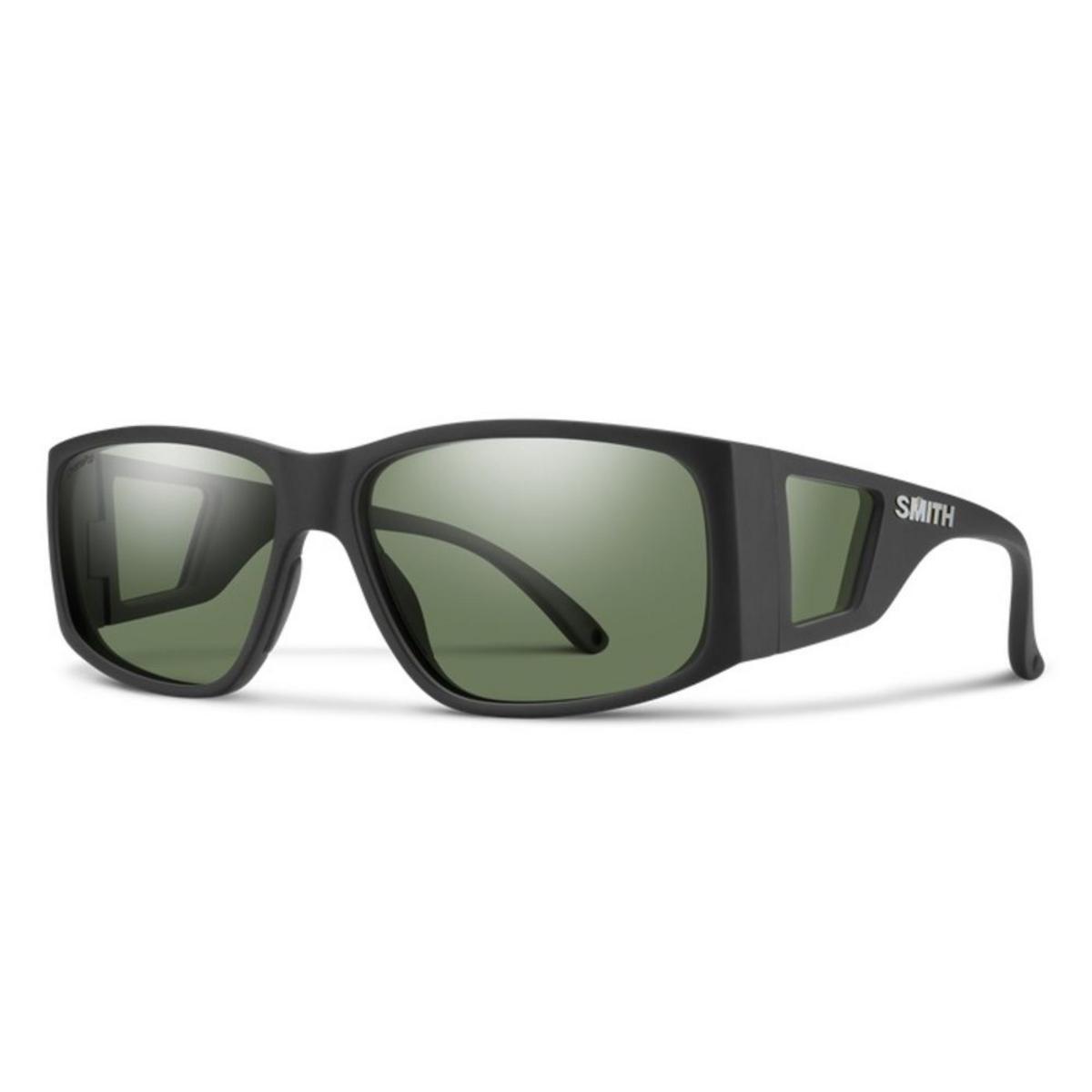 Smith Optics Monroe Peak Sunglasses ChromaPop Polarized Gray Green - Matte Black Frame Smith Optics Monroe Peak Sunglasses ChromaPop Polarized Gray Green - Matte Black Frame