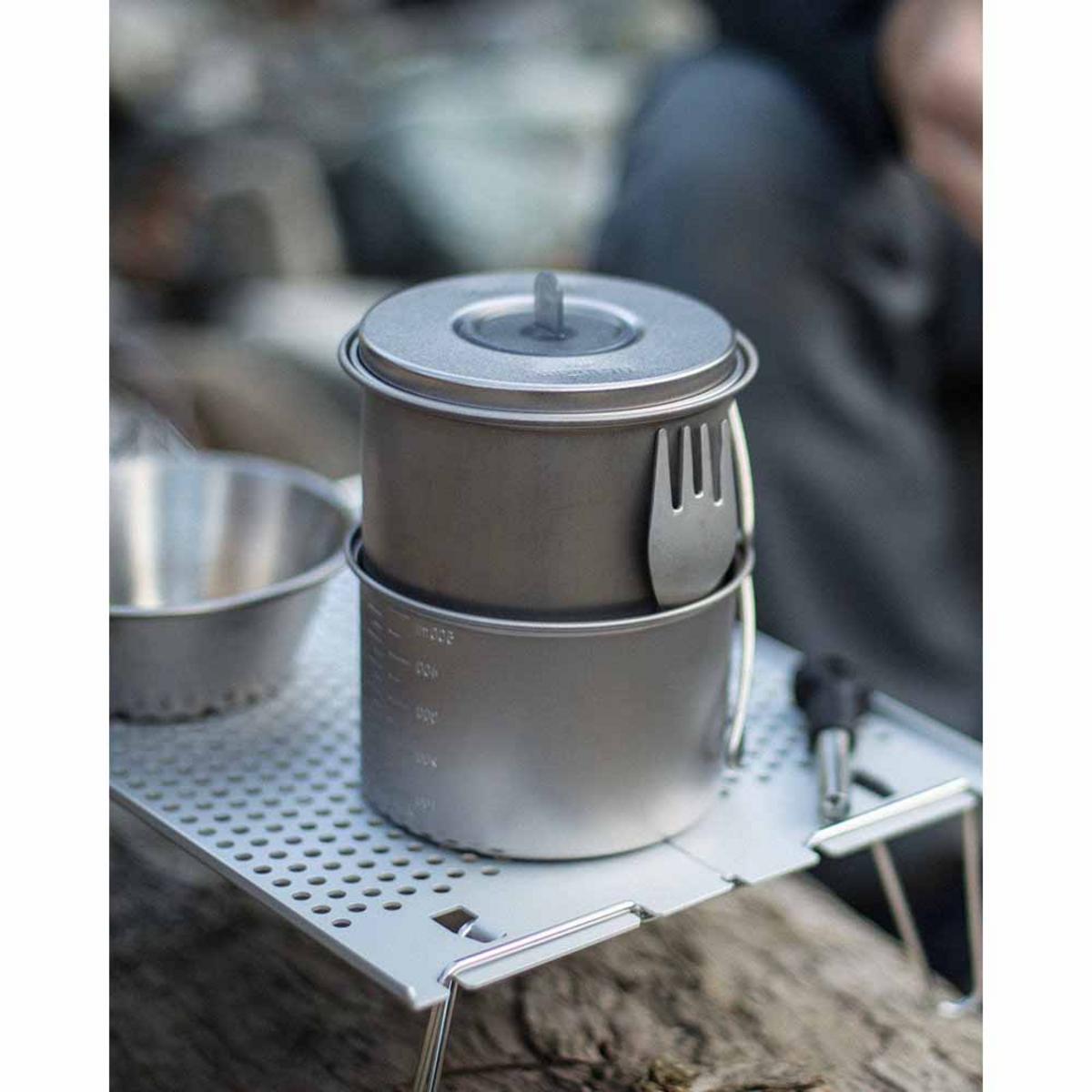 Snow Peak Titanium Mini Solo Combo 2.0 Cookset Snow Peak Titanium Mini Solo Combo 2.0 Cookset