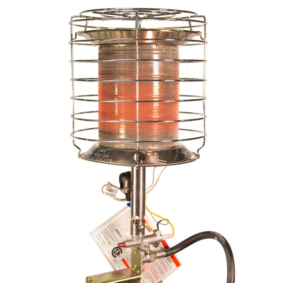 World Marketing 360° Propane(LP) Tank Top Heater with Safety Tip-Over - Match Ignition/Silver World Marketing 360° Propane(LP) Tank Top Heater with Safety Tip-Over - Match Ignition/Silver