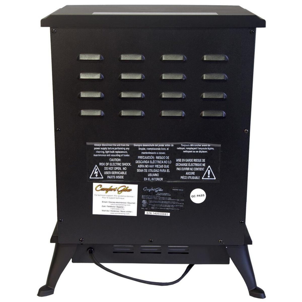 World Marketing Comfort Glow The Ashton Electric Stove - Black World Marketing Comfort Glow The Ashton Electric Stove - Black