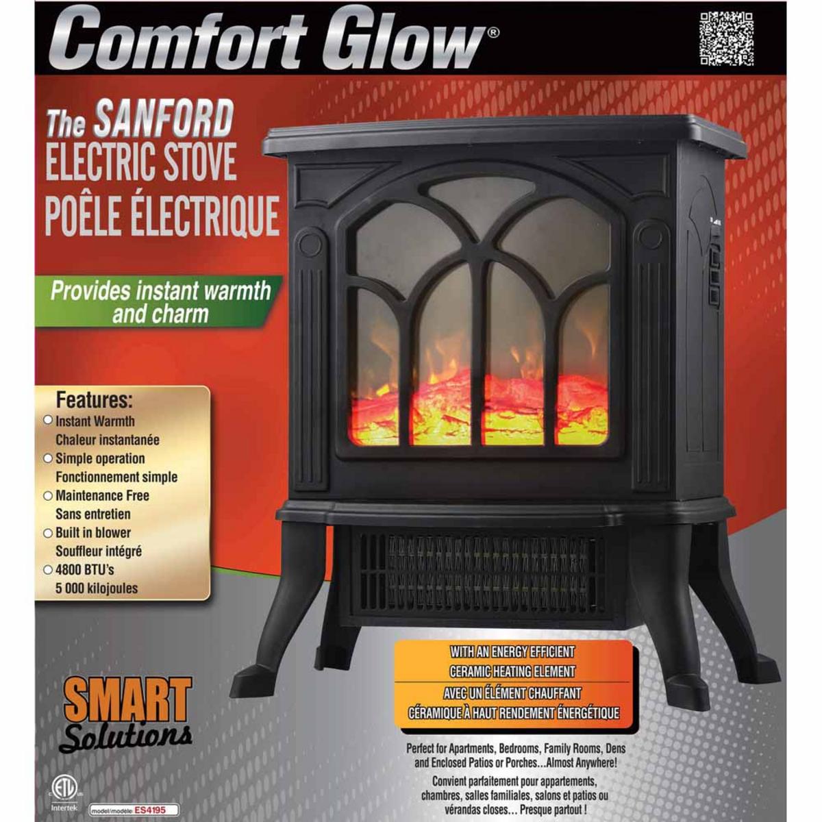World Marketing Comfort Glow The Sanford Electric Stove - Black World Marketing Comfort Glow The Sanford Electric Stove - Black