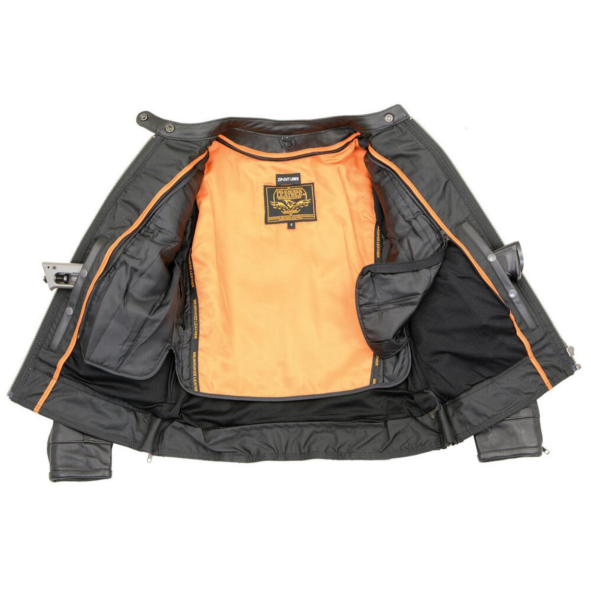 Milwaukee Leather Women's Cool-Tec Leather Scooter Triple Stitch Jacket Milwaukee Leather Women's Cool-Tec Leather Scooter Triple Stitch Jacket