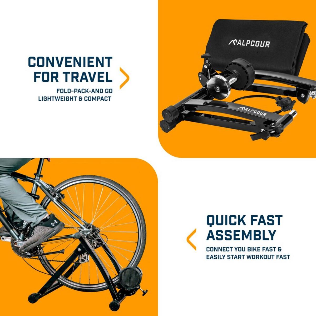 Alpcour Bike Trainer Stand with Magnetic Flywheel Alpcour Bike Trainer Stand with Magnetic Flywheel