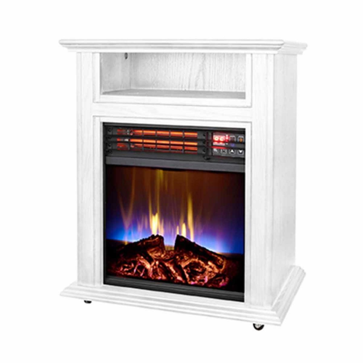 World Marketing Comfort Glow Electric Quartz Fireplace - White World Marketing Comfort Glow Electric Quartz Fireplace - White