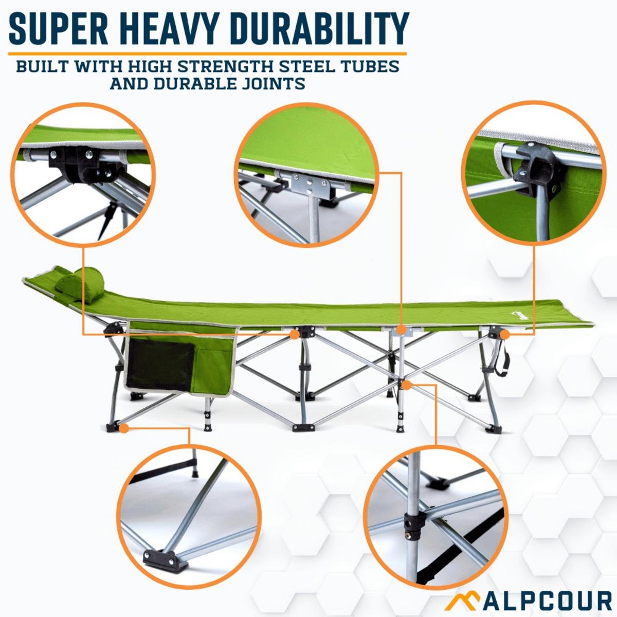 Alpcour Folding Camping Cot - Large Alpcour Folding Camping Cot - Large