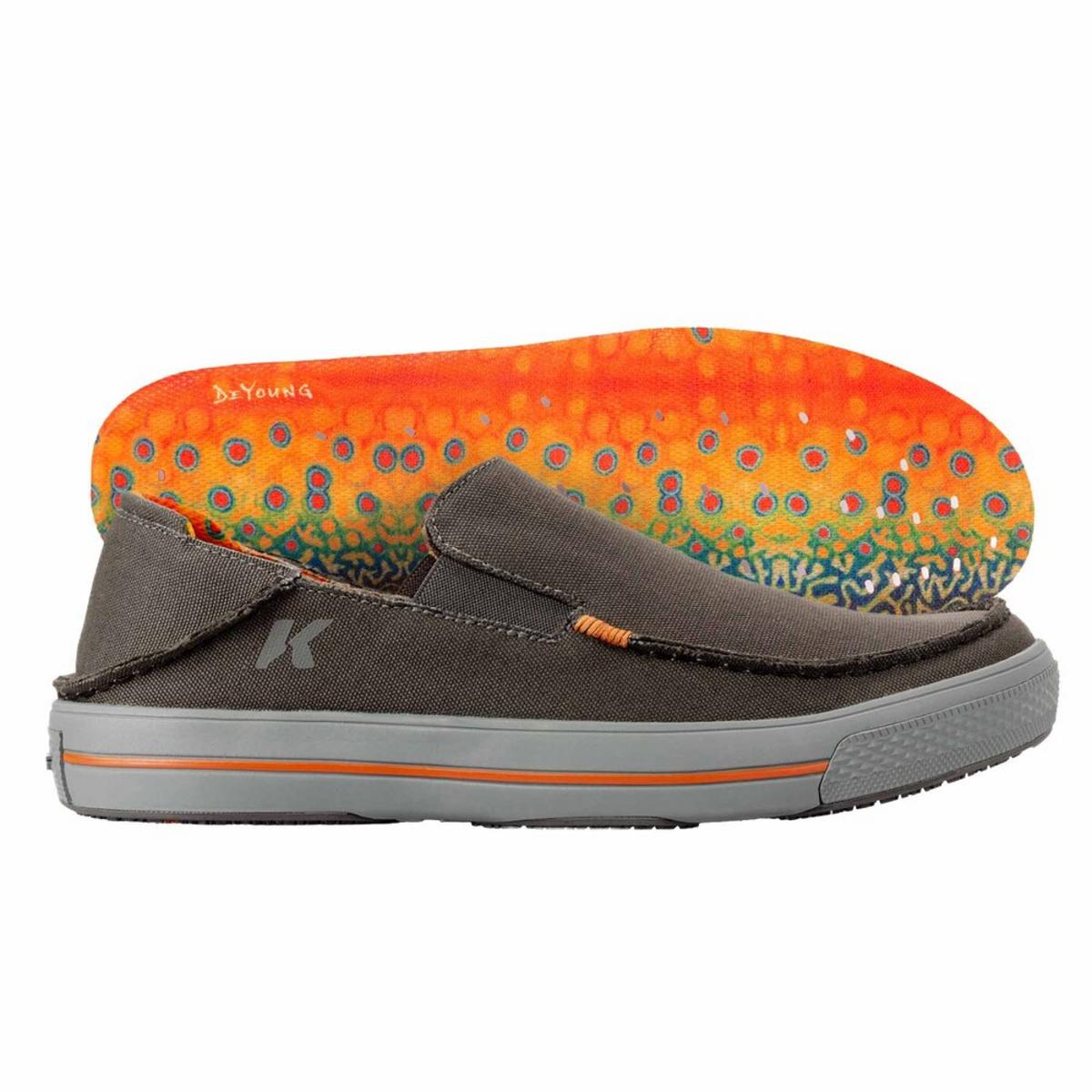 Korkers Fish Moc Brook Trout with Fixed Kling-On Deck Soles Korkers Fish Moc Brook Trout with Fixed Kling-On Deck Soles