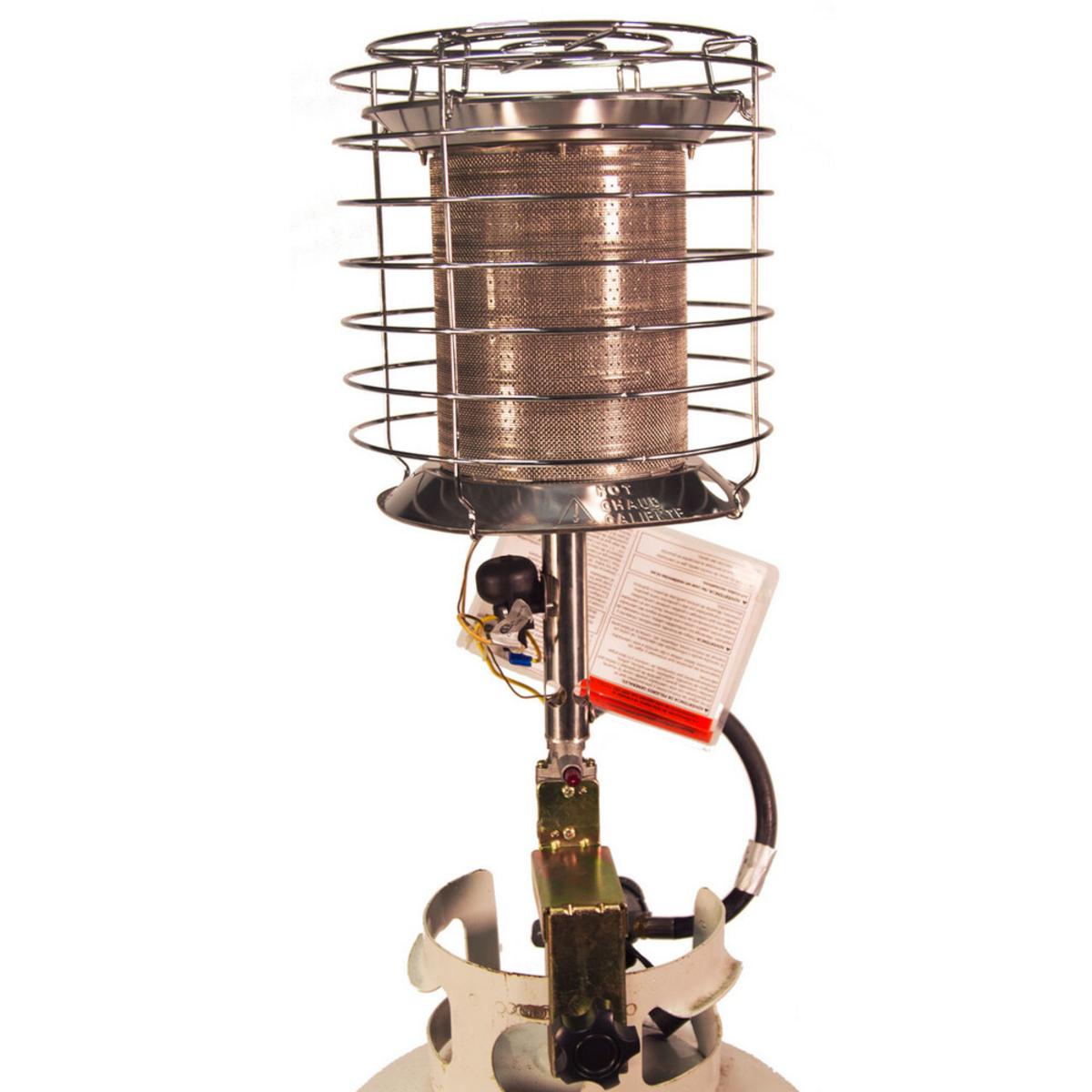 World Marketing 360° Propane(LP) Tank Top Heater with Safety Tip-Over - Match Ignition/Silver World Marketing 360° Propane(LP) Tank Top Heater with Safety Tip-Over - Match Ignition/Silver