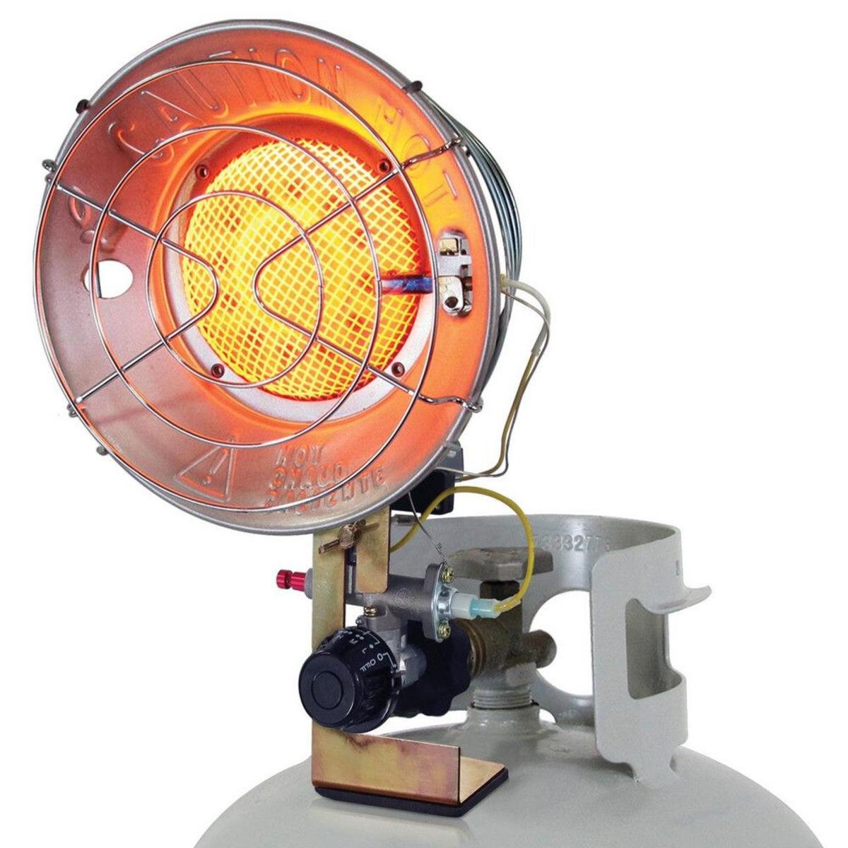 World Marketing Single Burner Tank Top Heater with Tip-over Shut-off - Match Ignition/Silver World Marketing Single Burner Tank Top Heater with Tip-over Shut-off - Match Ignition/Silver