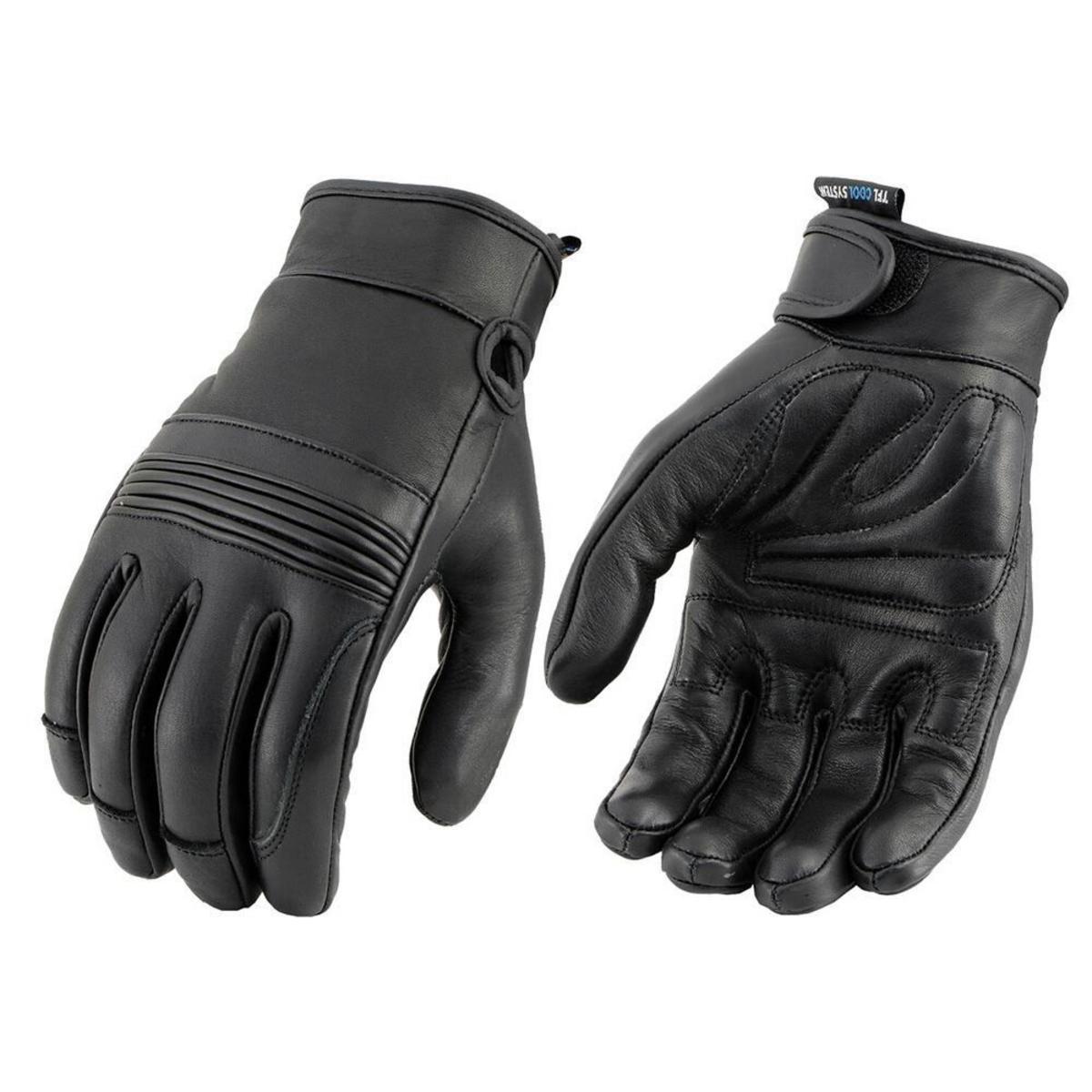 Milwaukee Leather Men's Cool-Tec Leather Gel Palm Motorcycle Hand Gloves with Flex Knuckles Milwaukee Leather Men's Cool-Tec Leather Gel Palm Motorcycle Hand Gloves with Flex Knuckles