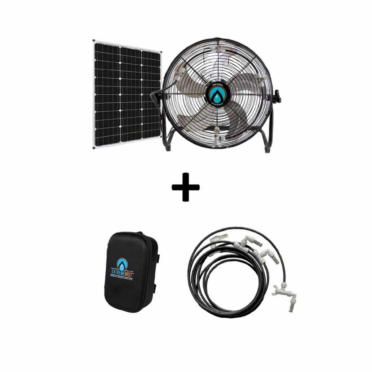 ExtremeMIST 4-n-1 Advanced Portable Misting Fan Pro with Solar Panel & PCS Pump ExtremeMIST 4-n-1 Advanced Portable Misting Fan Pro with Solar Panel & PCS Pump